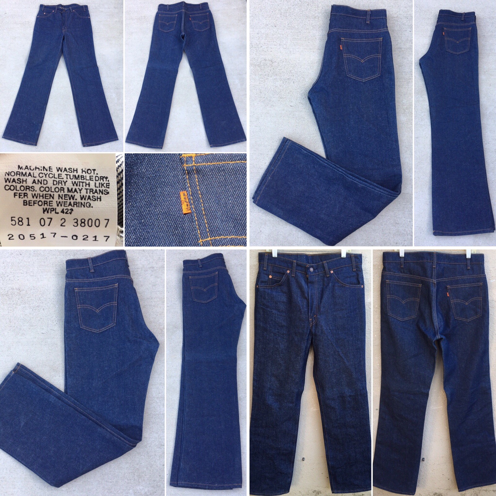 Vintage Levis 517 Jeans Orange Tab Made In USA Size 35 32 Measure 35 X 34