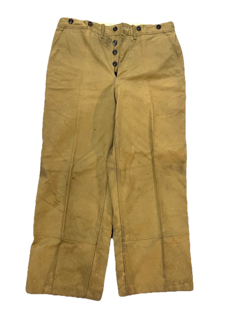 Filson 40’s / 50’s Vintage Tin Cloth Pants – Made in USA 35×28 Cropped Wide Leg