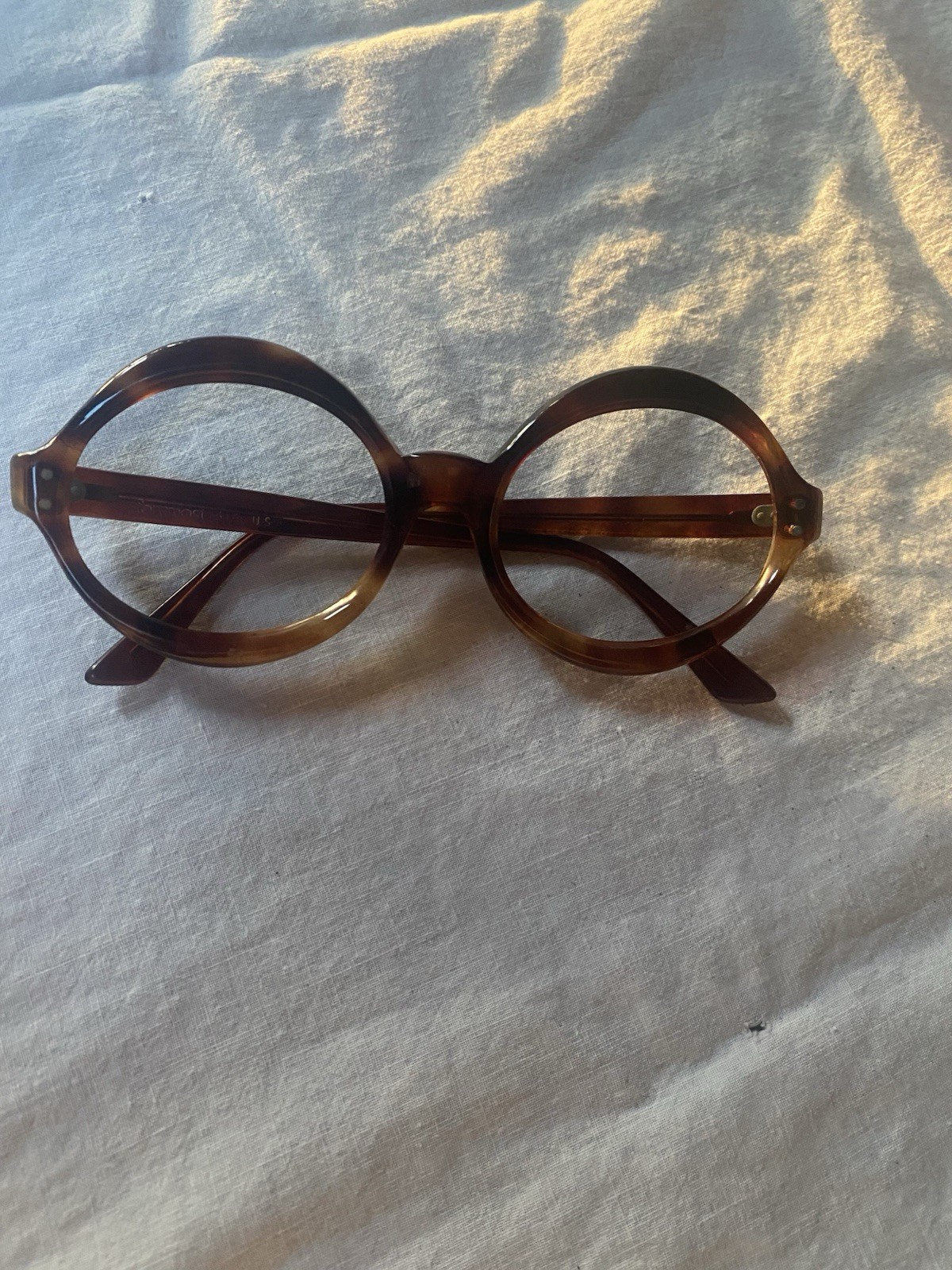 Foremost Round Vintage Eyeglass Frames Tortoise Plastic Without Prescription