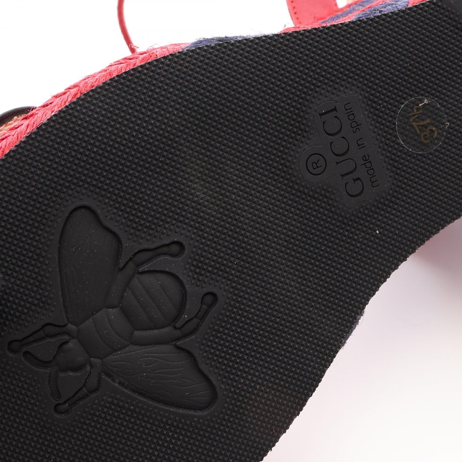 Gucci Double G Leather Raffia Wedge Sandals – DUTY FREE