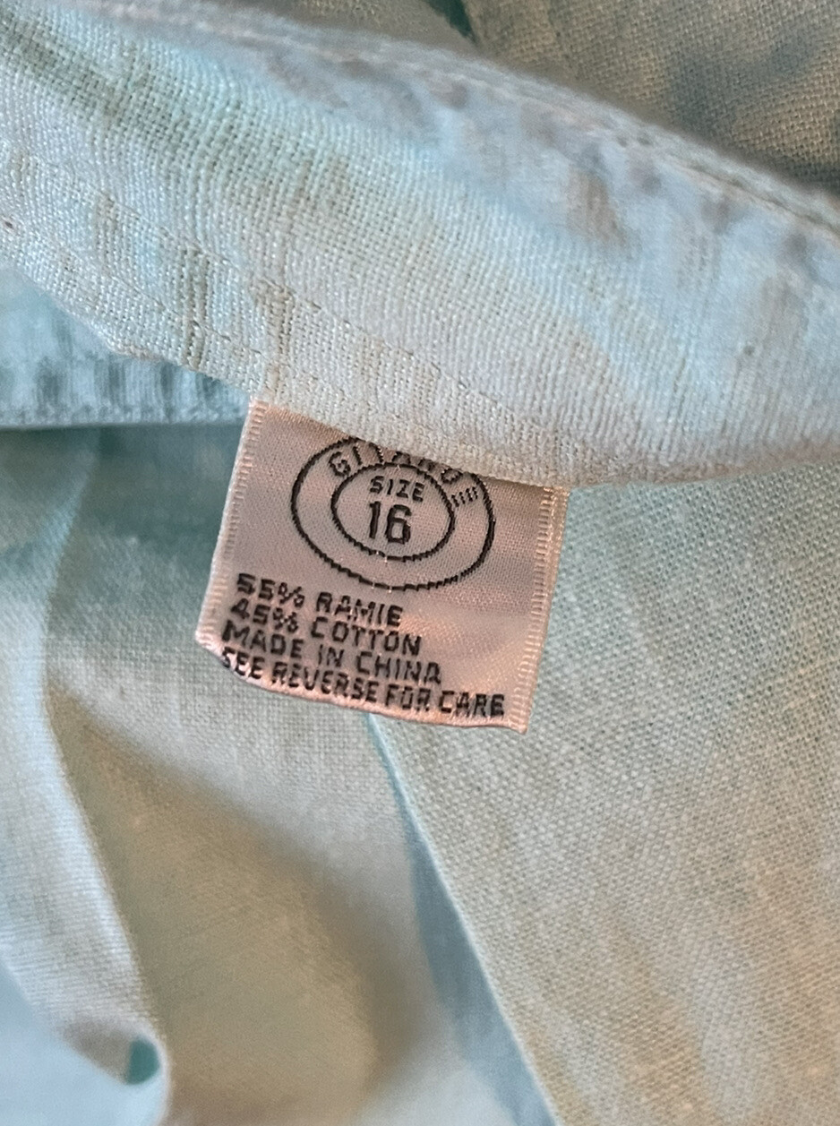Vintage 80s Gitano Women’s Size 16 32×29 High Waist Mom Belted Pants Mint Green