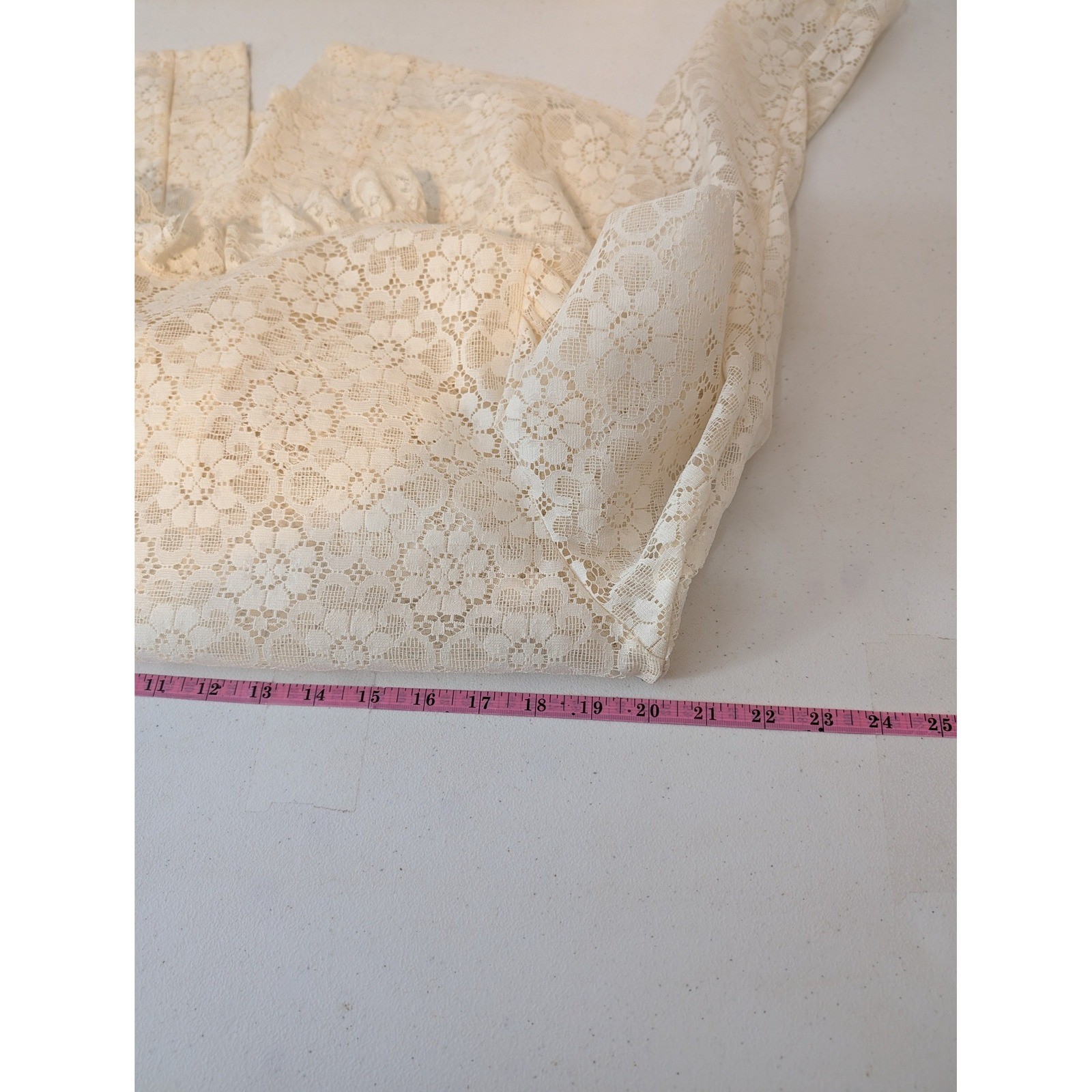 Carefree Fashions Scottsdale Vintage 70s Lace Top Velvet Skirt Set Womens L