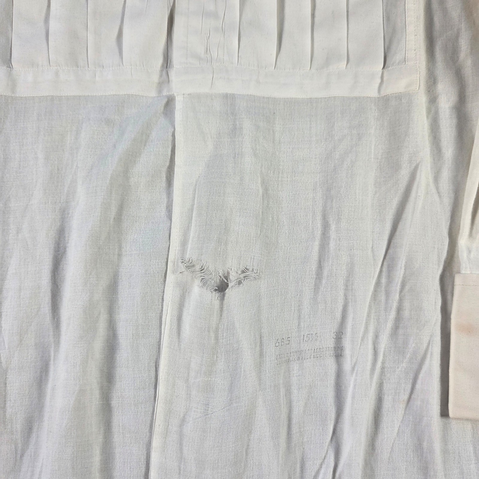Vintage Tuxedo Shirt Mens 15.5 White Pleated The Tyson 50s 60s Renaissance