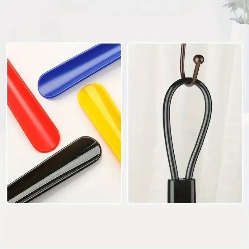 1PC Extra Long Flexible Plastic Shoe Horn – No Bending, Durable Shoe Spoon Assis