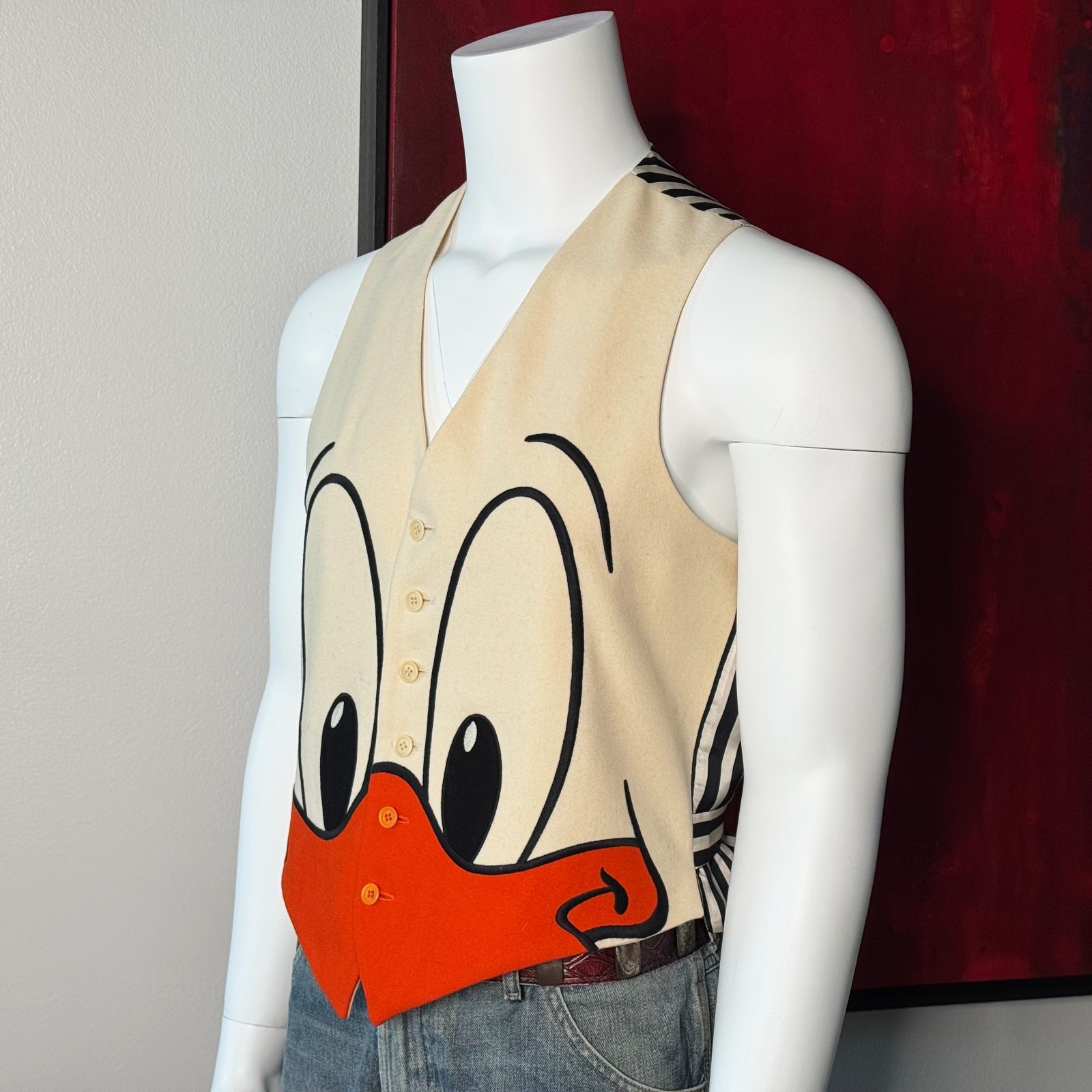 MOSCHINO CHEAP and CHIC wool vest Donald Duck size 50 from F/W 1993/94
