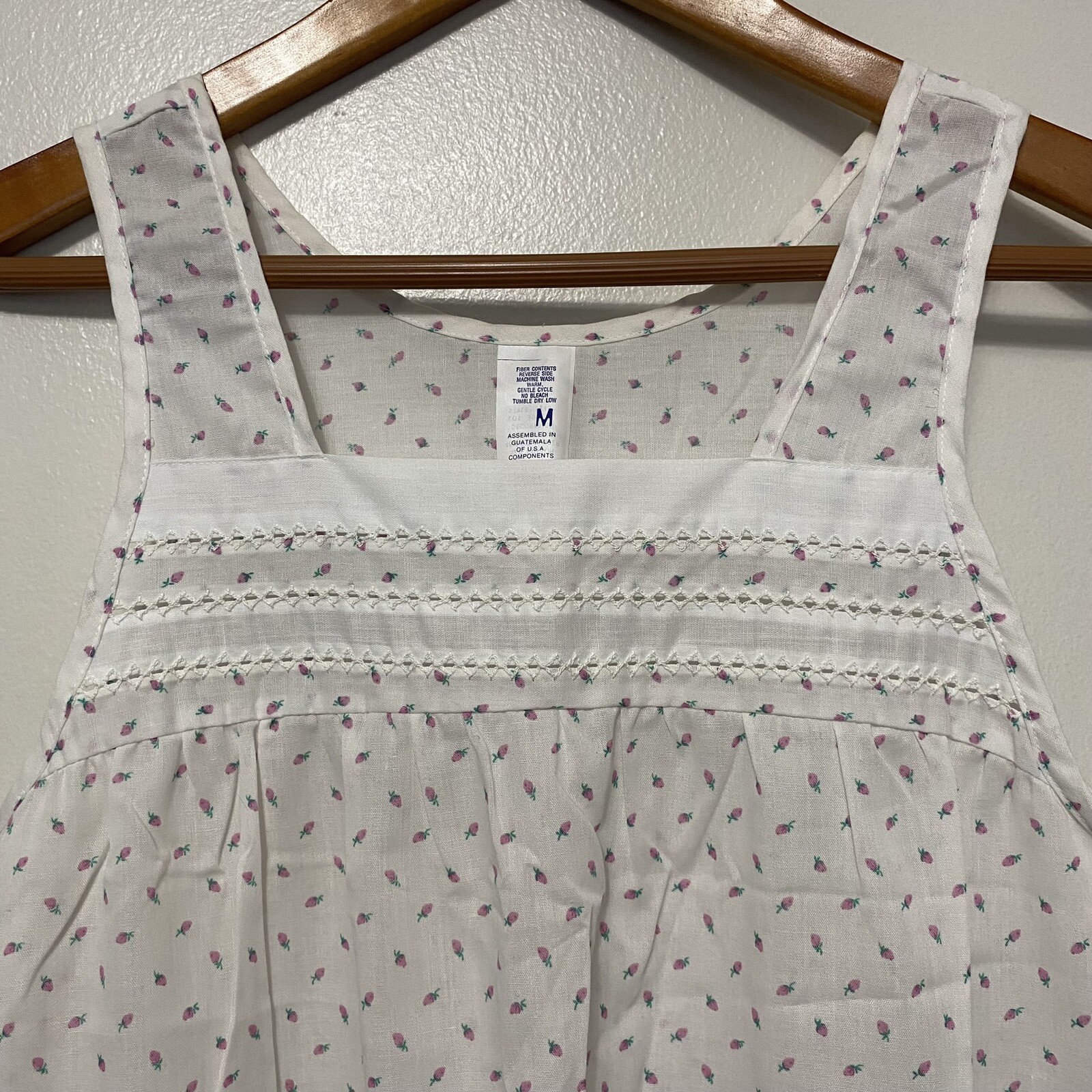 Vintage Deadstock 1980s Floral Nightgown Cottagecore Grannycore Womens Medium