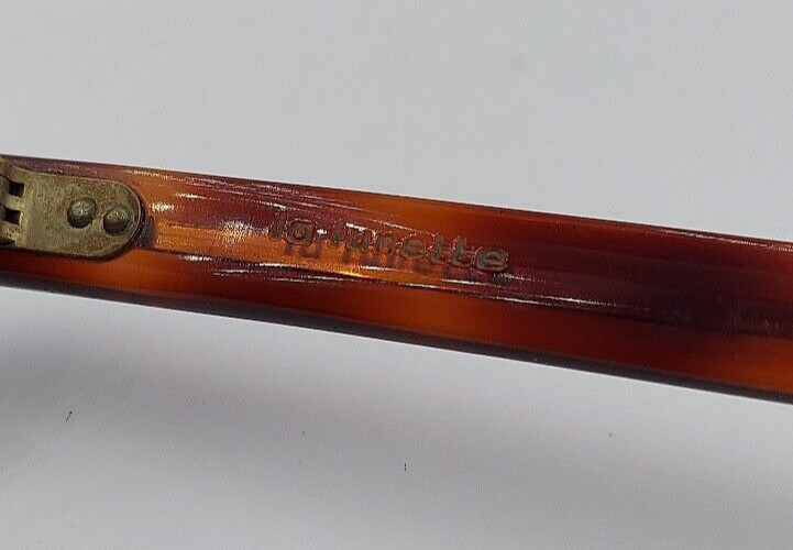 Vintage La Lunette Tortoise Oval Horn-Rimmed Sunglasses France FRAMES ONLY