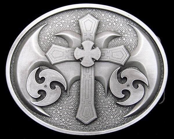 RG22140 *NOS* 2000s SISKIYOU **CELTIC CROSS** PEWTER BELT BUCKLE