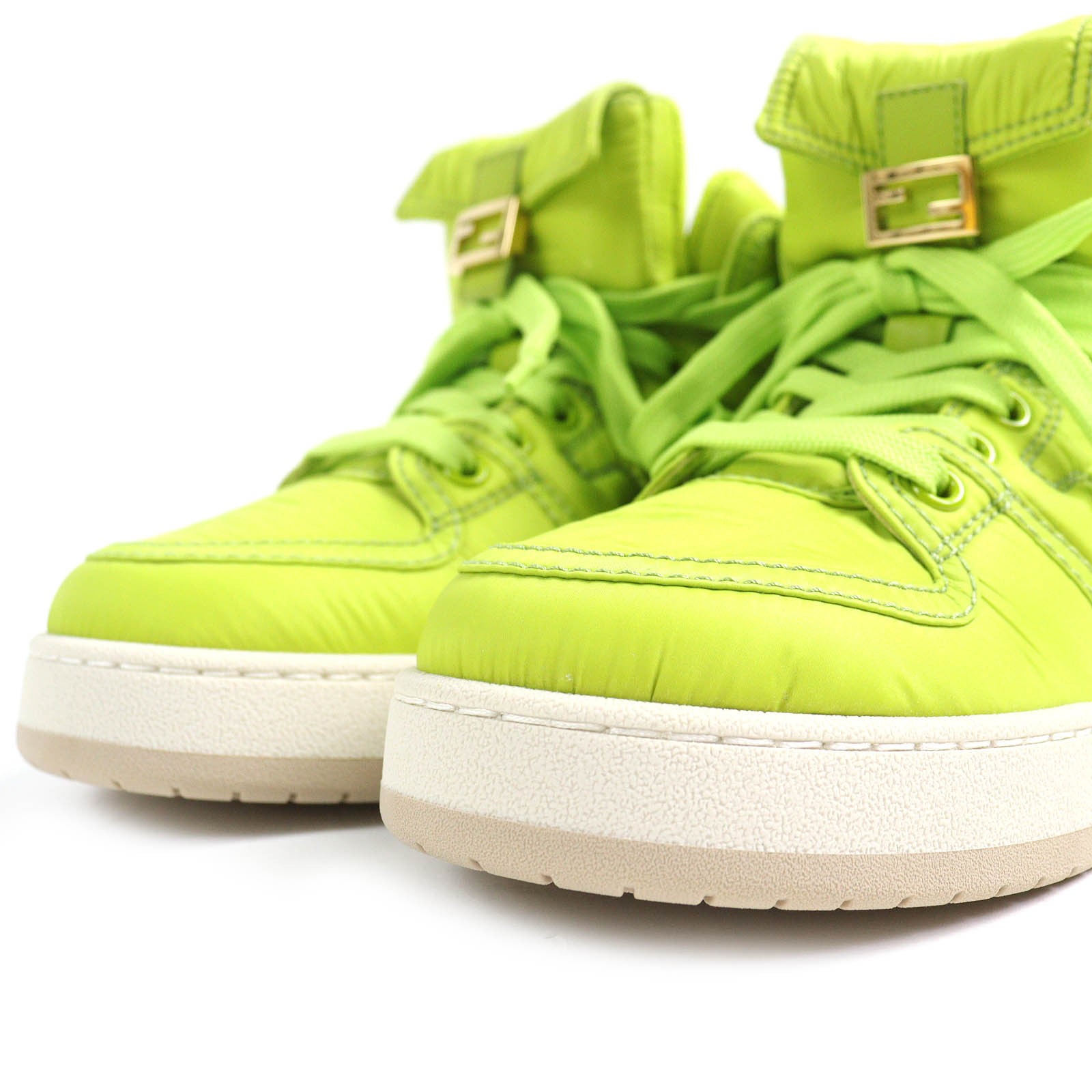 Fendi Baguette pocket Nylon Leather High Cut Sneakers – DUTY FREE