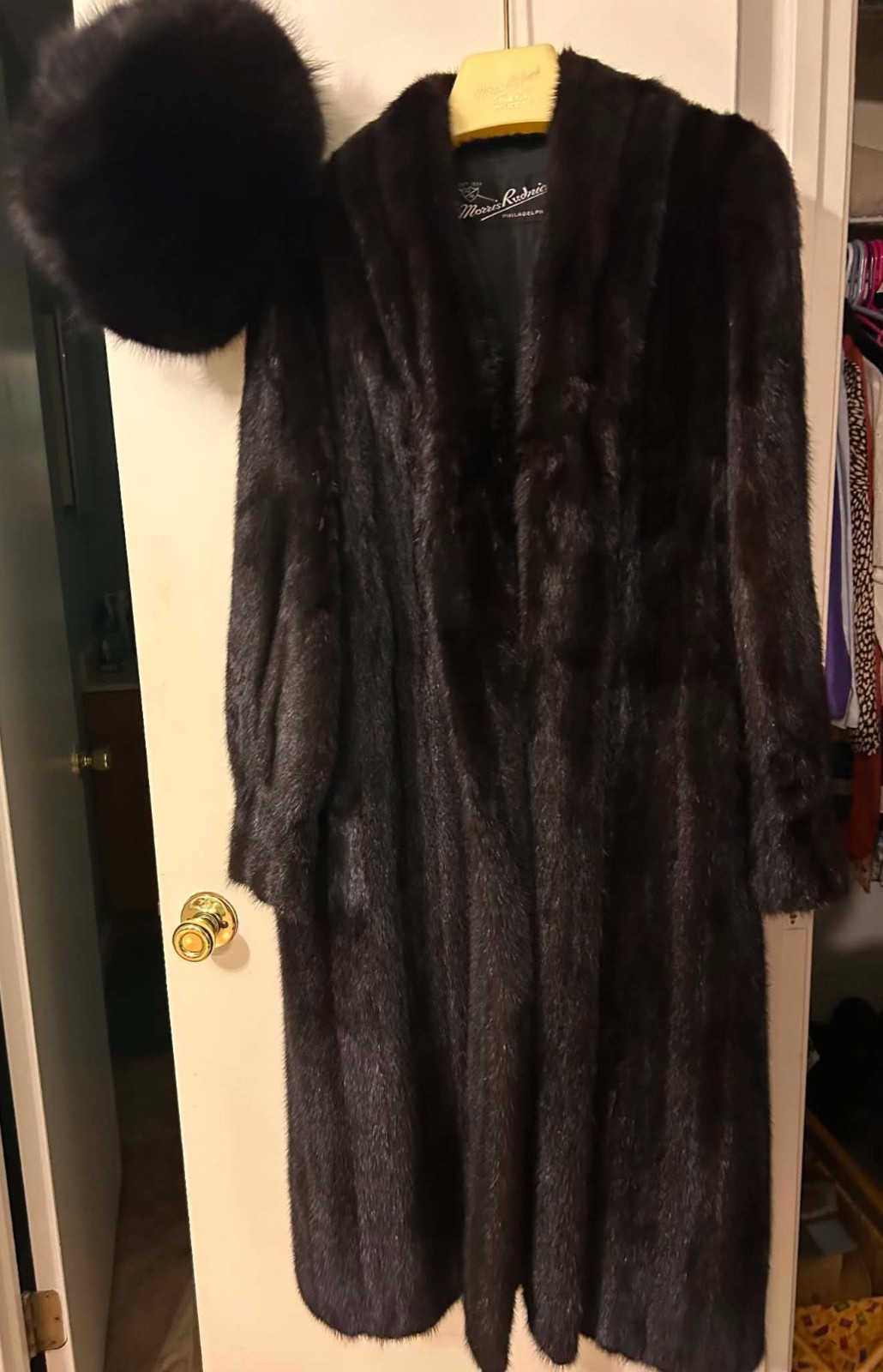 Vintage Full Length Dark Ranch Mink Fur Coat