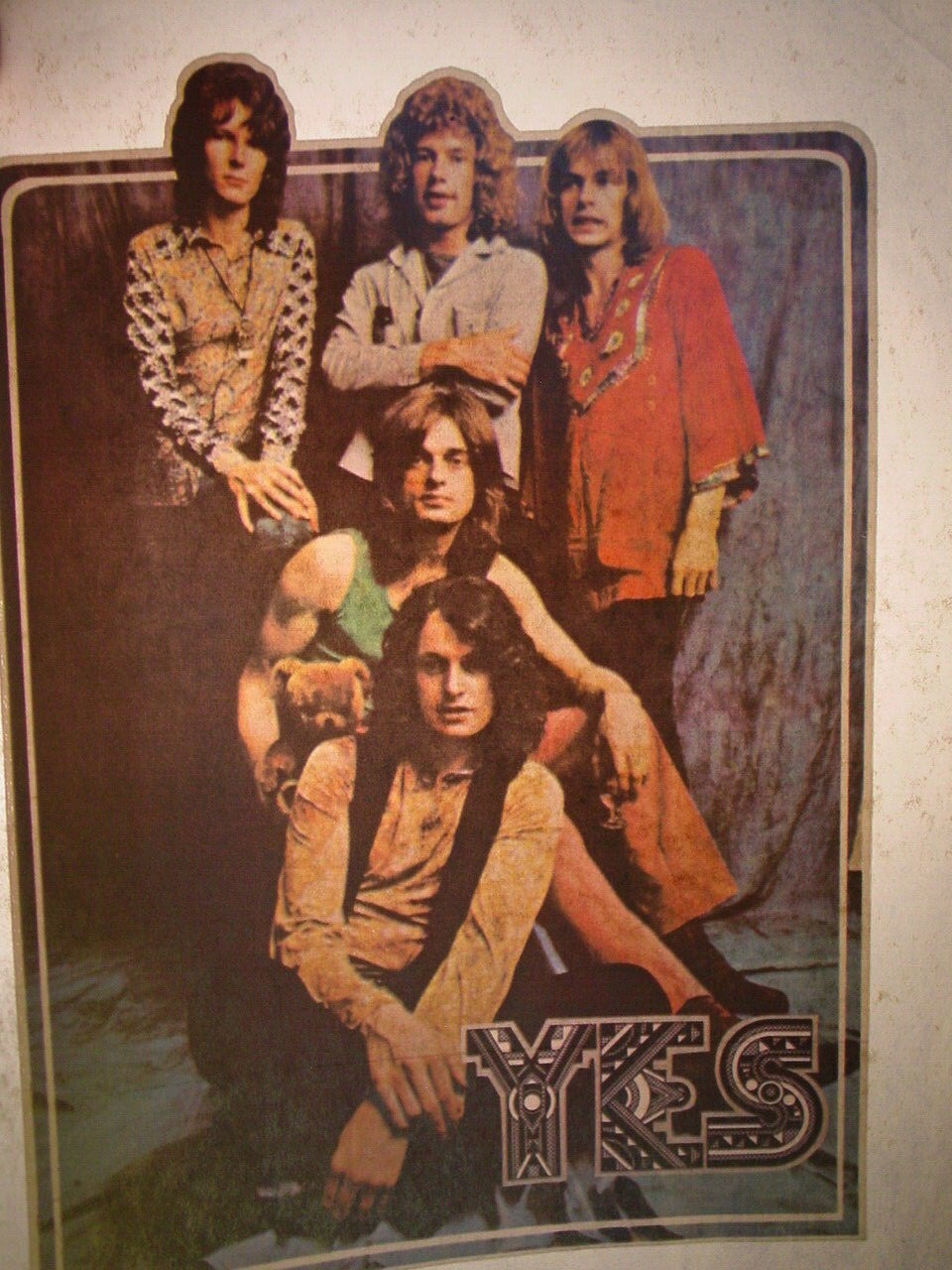YES GROUP SHOT 1970’s VINTAGE AMERICANA IRON ON TRANSFER NICE B-7