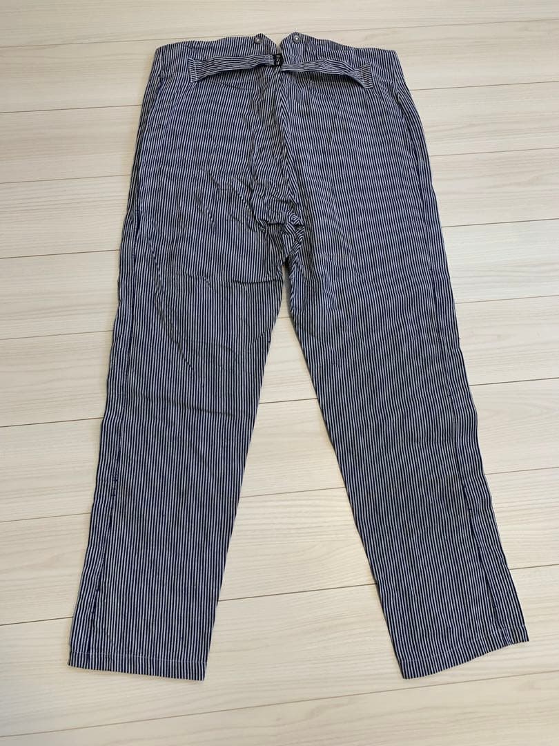 1940s Swedish Military Indigo Hickory Stripe Work Pants