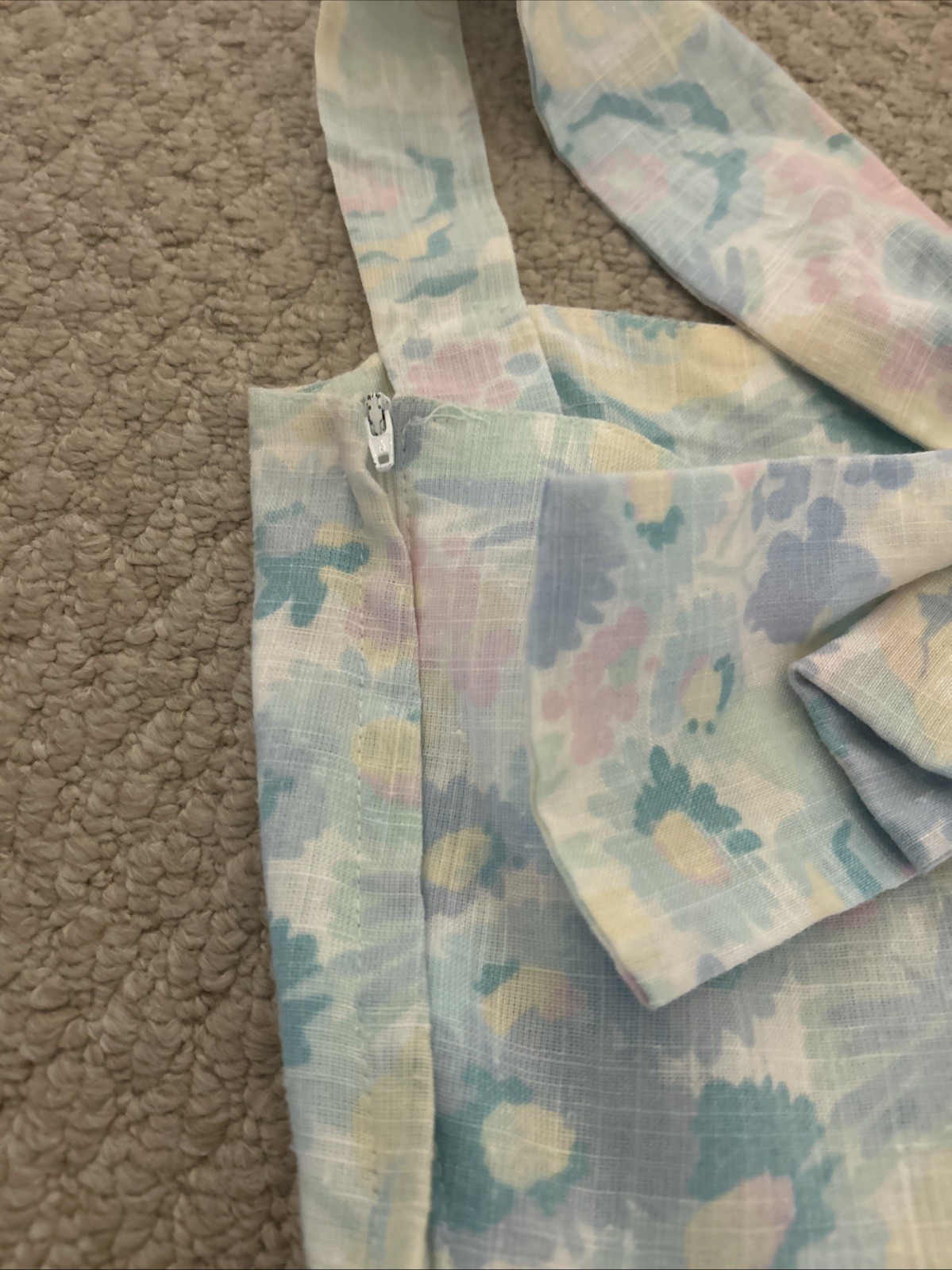 Vintage Lanz Originals Floral Dress 1960s 70s Sleeveless Midi USA Size 5/6 Small