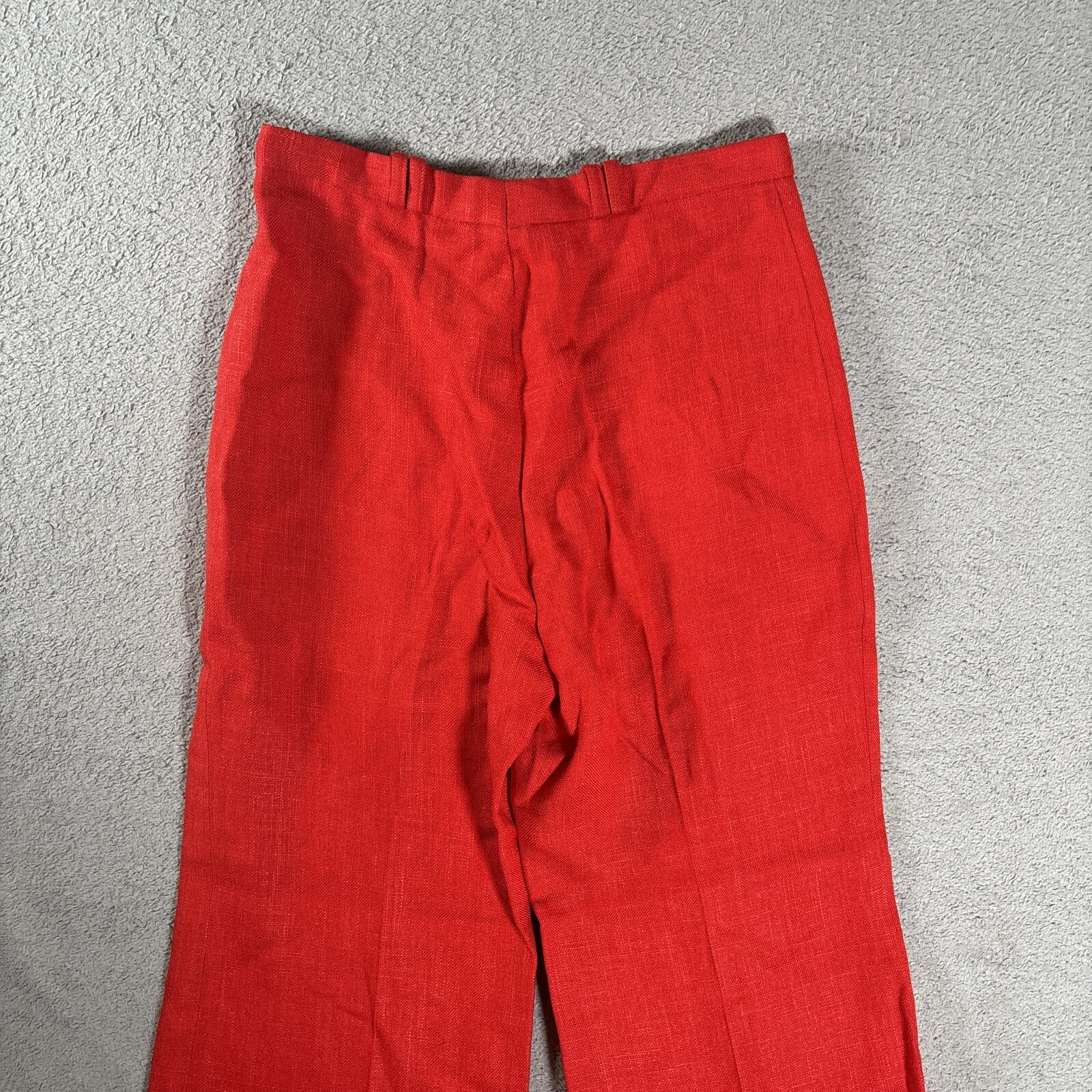 Vintage Lasserre Couture Sport Pants 70’s Red Viscose Wide Leg 28″ Waist