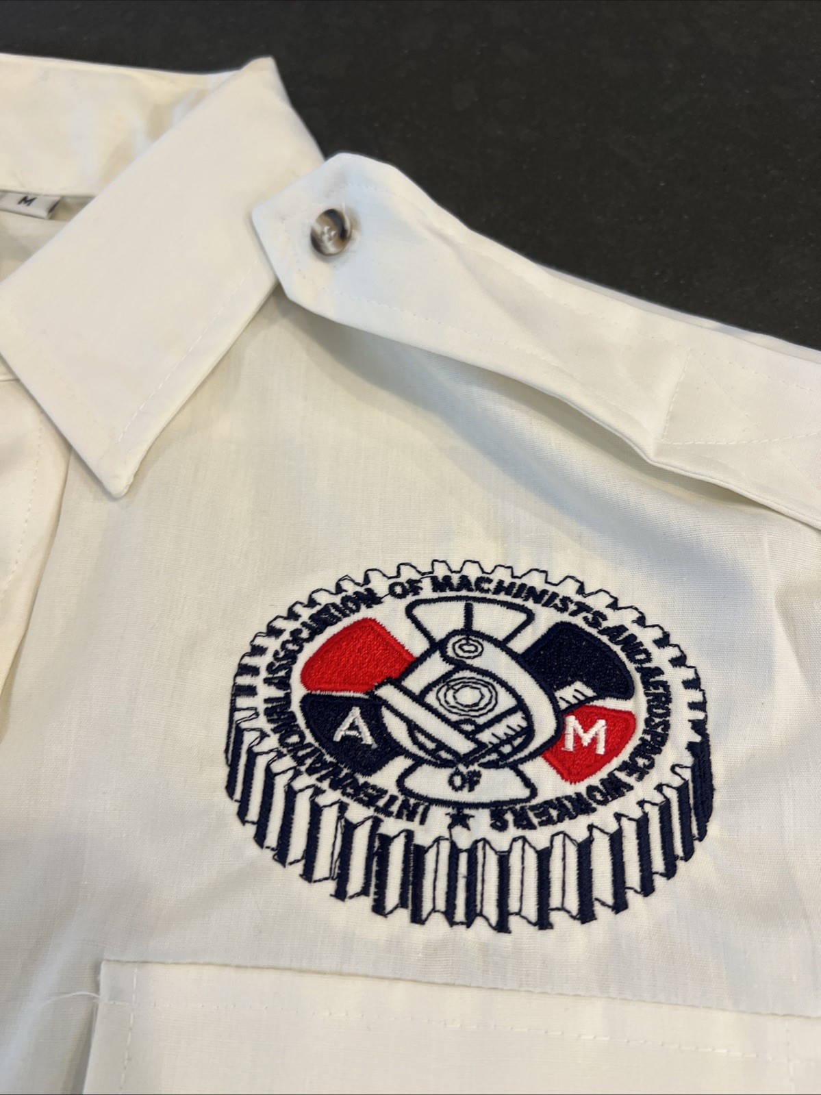 VTG King Louie 1970s Work Shirt Made USA Retro Union Logo Pockets Nice