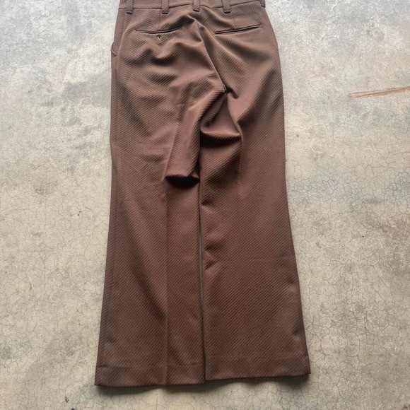 Vintage brown flared wide leg trouser pants 32″ waist
