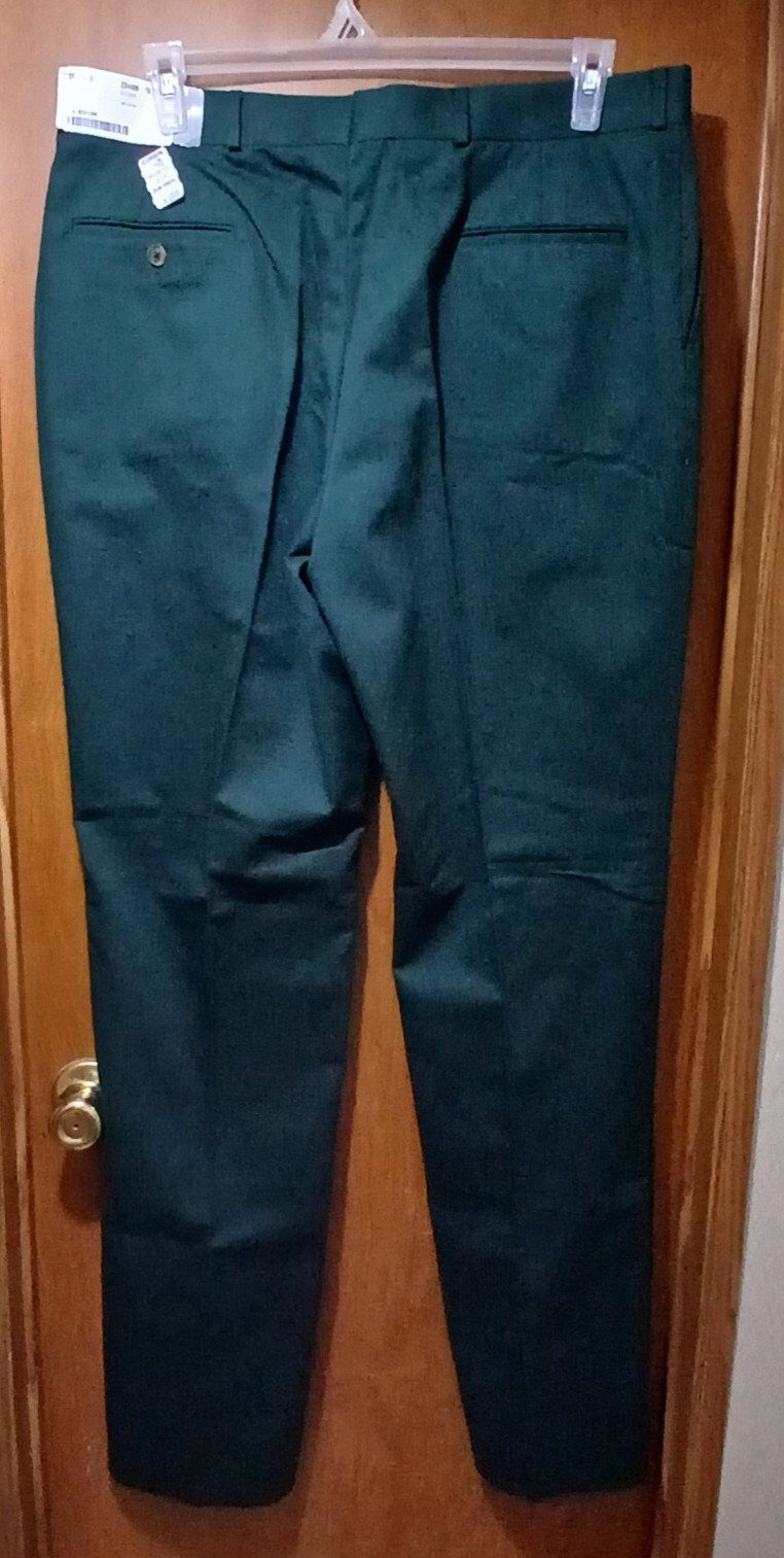 NOS Vintage Corbin 100% Cotton Flat Front Pants Size 37 Unhemmed