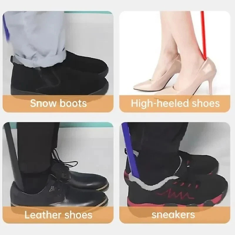 1 PC Extra Long flexible Plastic Shoe Horns Do Not Require Bending Durable Shoe*