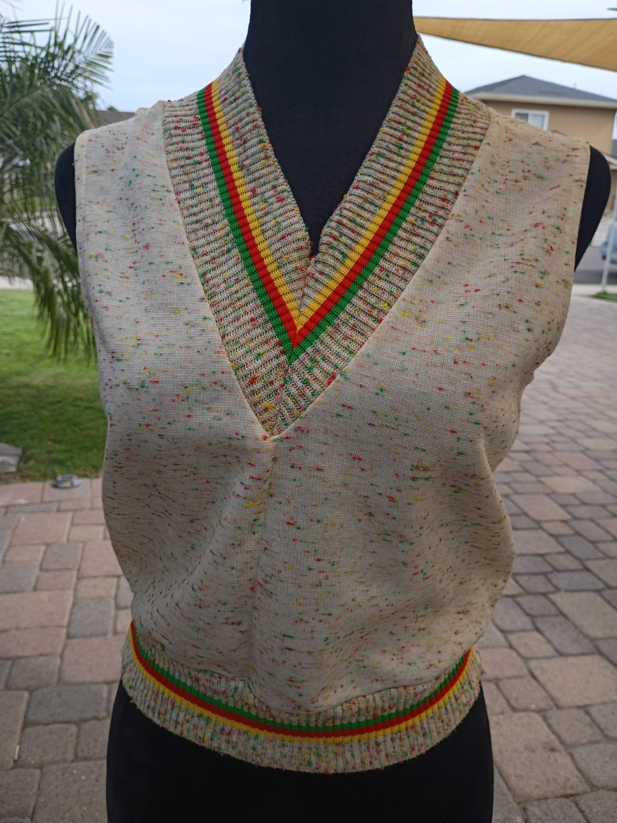 Vintage 70s Pullover In Retro Colors