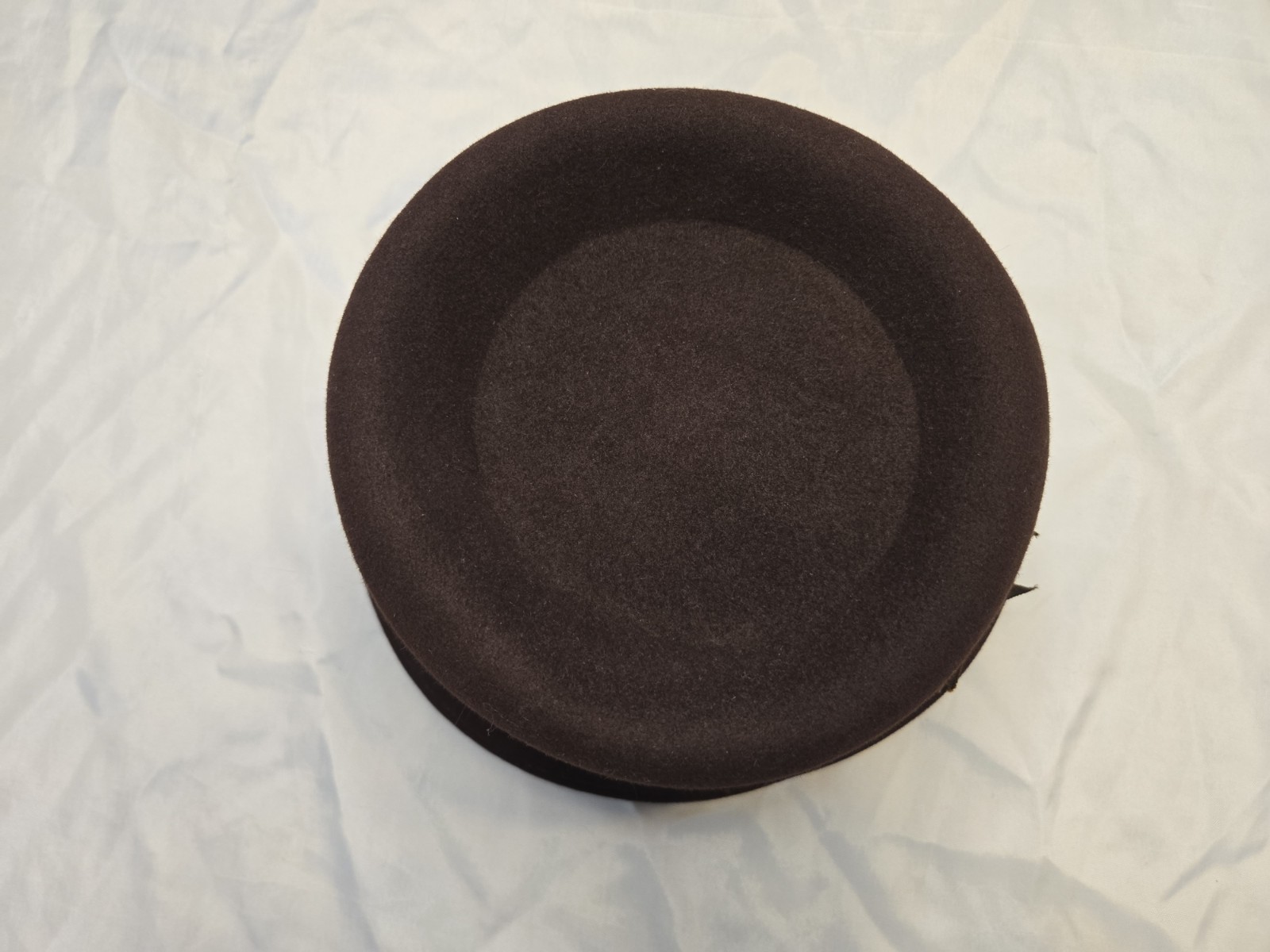 Vtg Stetson Fifth Avenue Womens Cloche Hat 22.5 Brown Wool Felt Ribbon Luxury