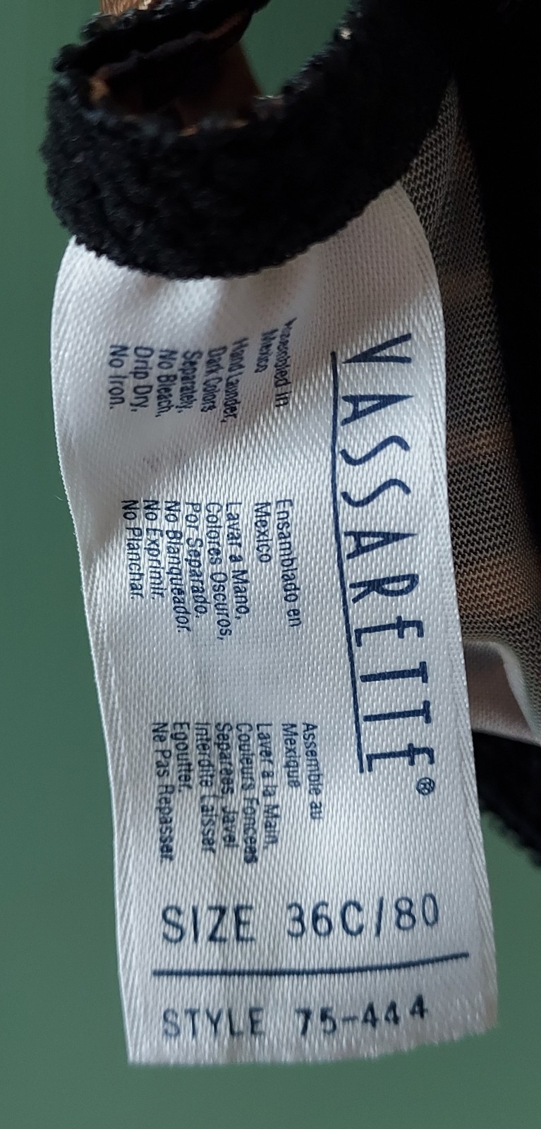 Vassarette Second Skin Bra & Hi Cut Brief Panties Set Leopard Size 8/36C nwot