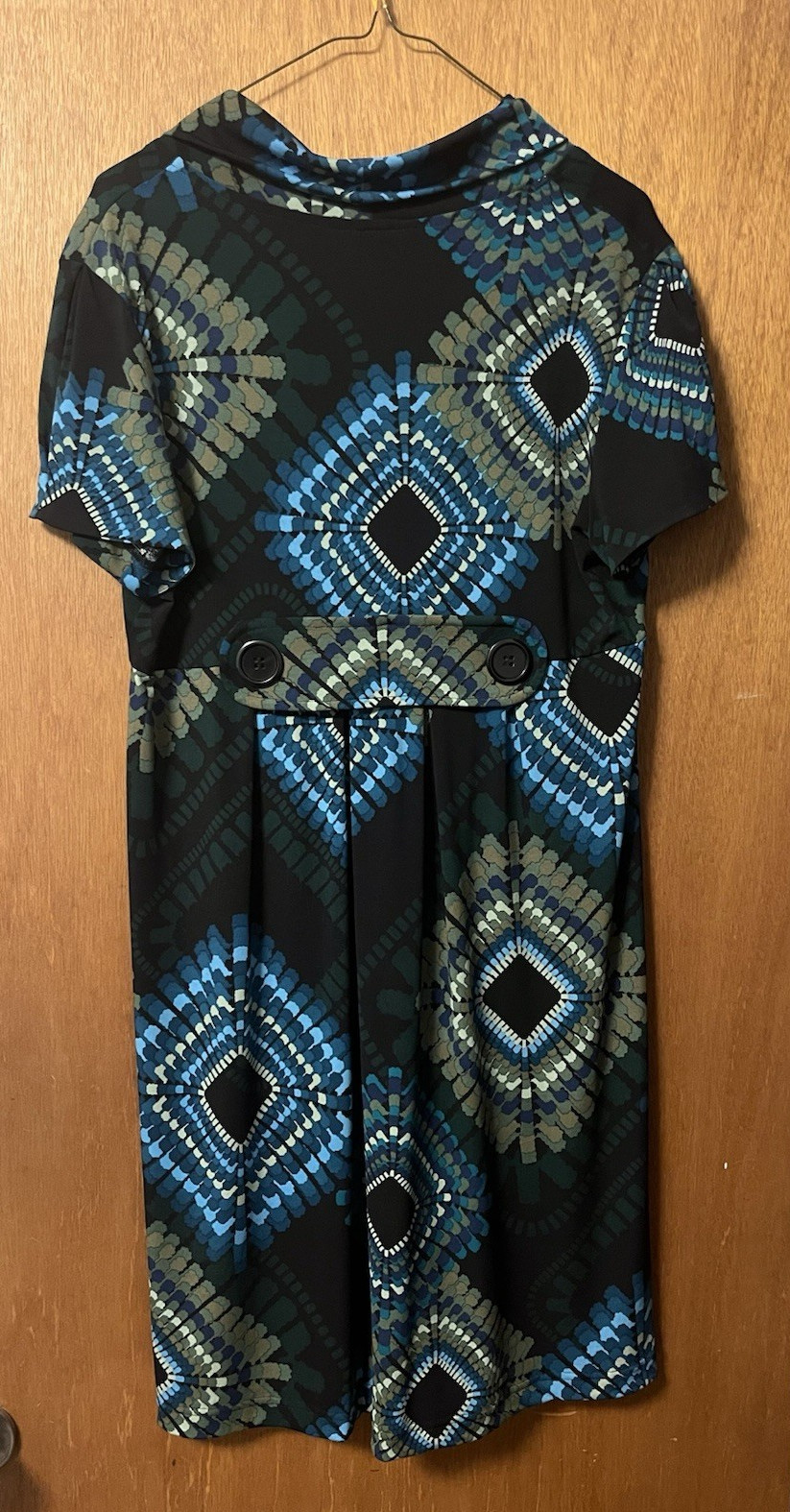 Vintage Karen Stevens dress size 12 Cowl / Scoop neck