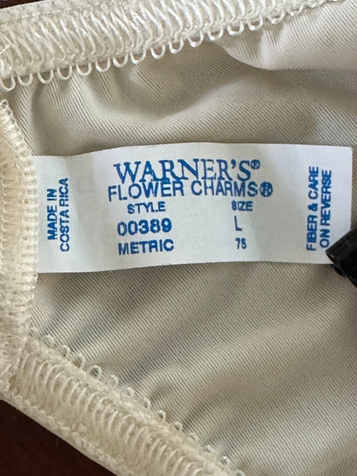 Collectible L Warner’s Flower Charms bottoms matching braziers lingerie set
