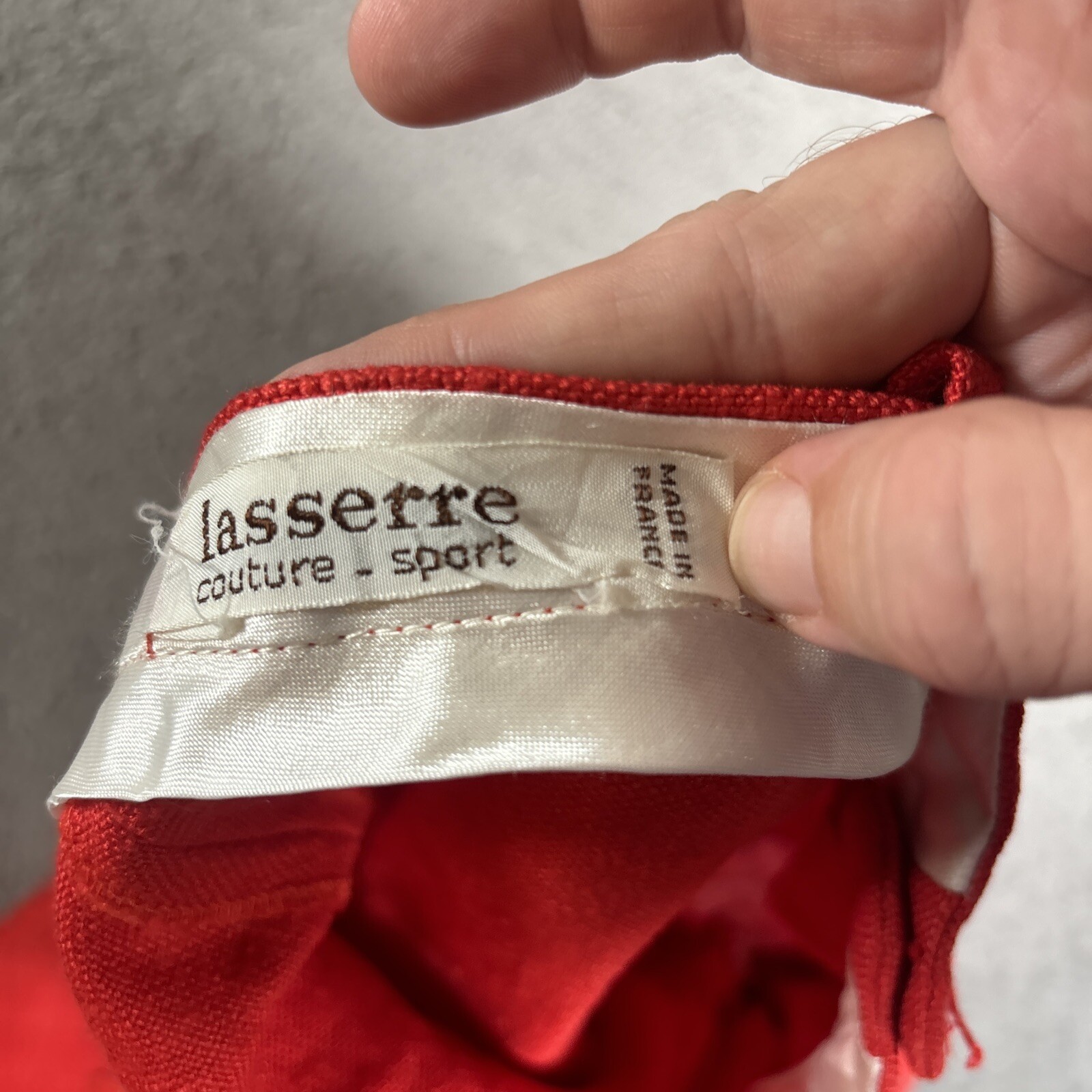Vintage Lasserre Couture Sport Pants 70’s Red Viscose Wide Leg 28″ Waist