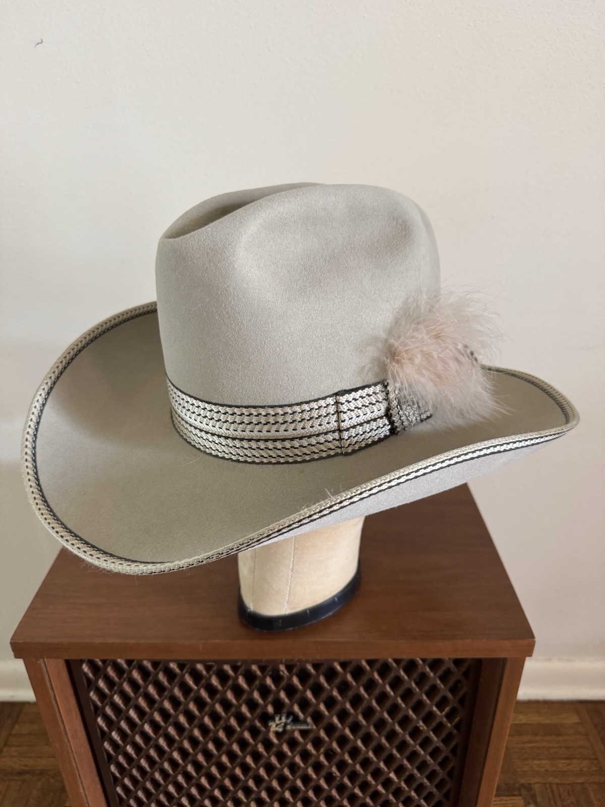 1970s Resistol Stagecoach 7 1/2 LONG OVAL Silverbelly Cowboy Western Hat 80s