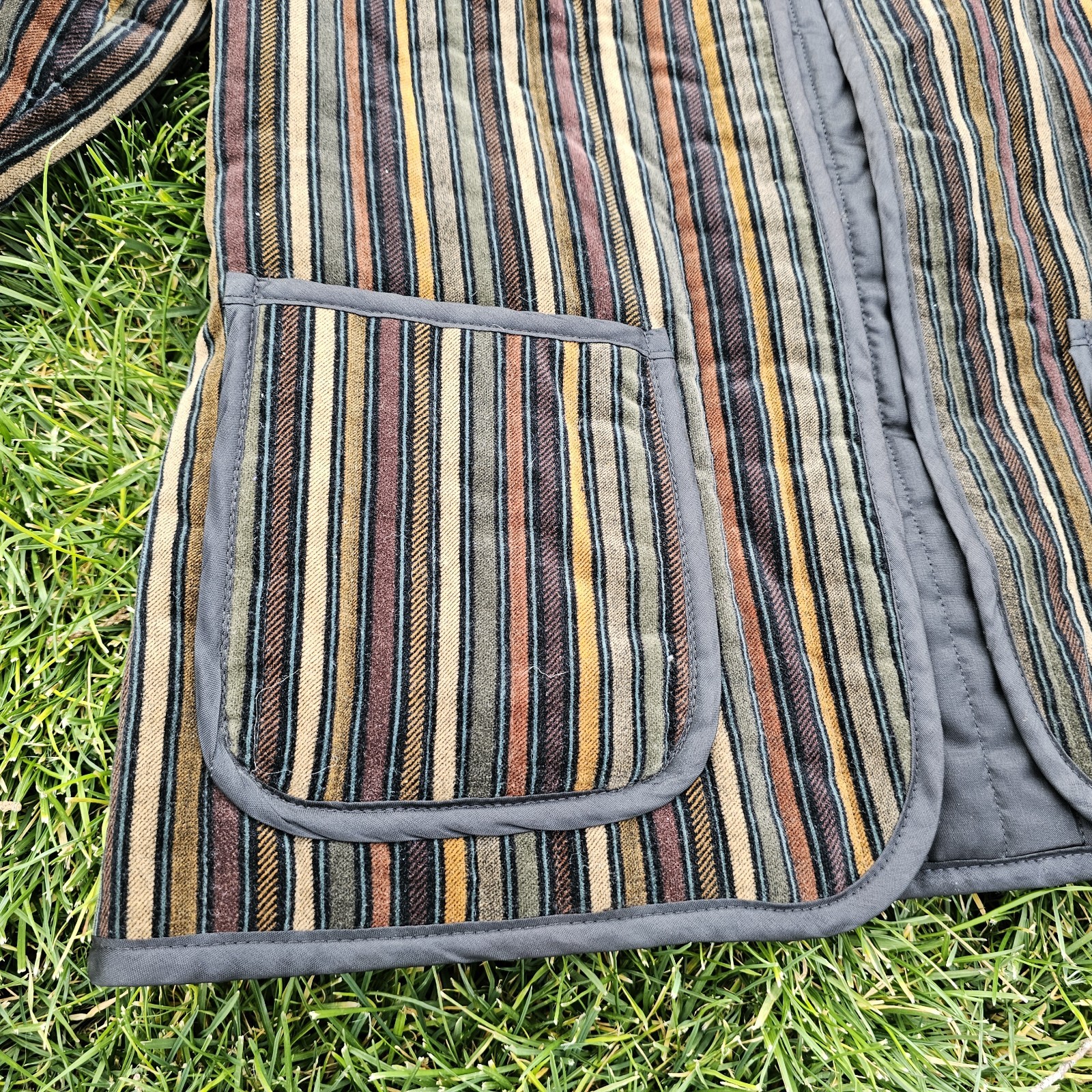 Vintage Striped Velveteen Jacket Possibly gallery Brand RN-25141 Size MEDIUM M