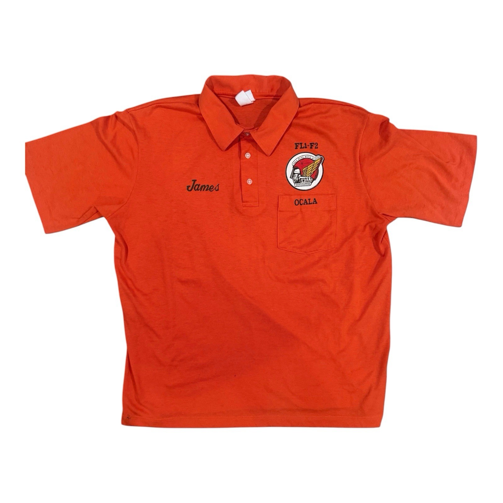 VTG Single Stitch Gold Wing Road Riders GWRRA Ocala FL1-F2 Polo Shirt – Sz XL