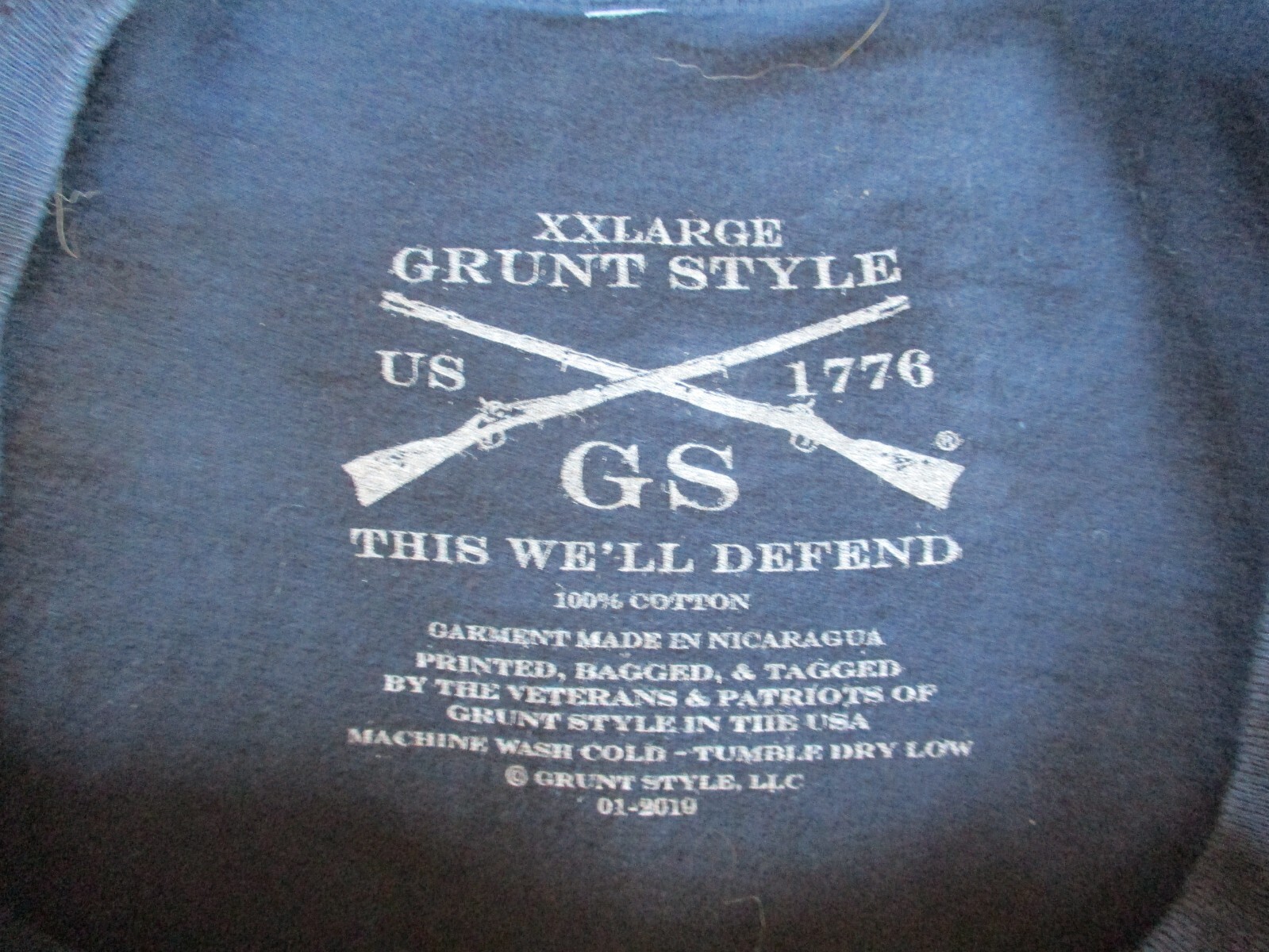 GRUNT STYLE, Bullets & Grenades American Flag, Women’s XXL T Shirt