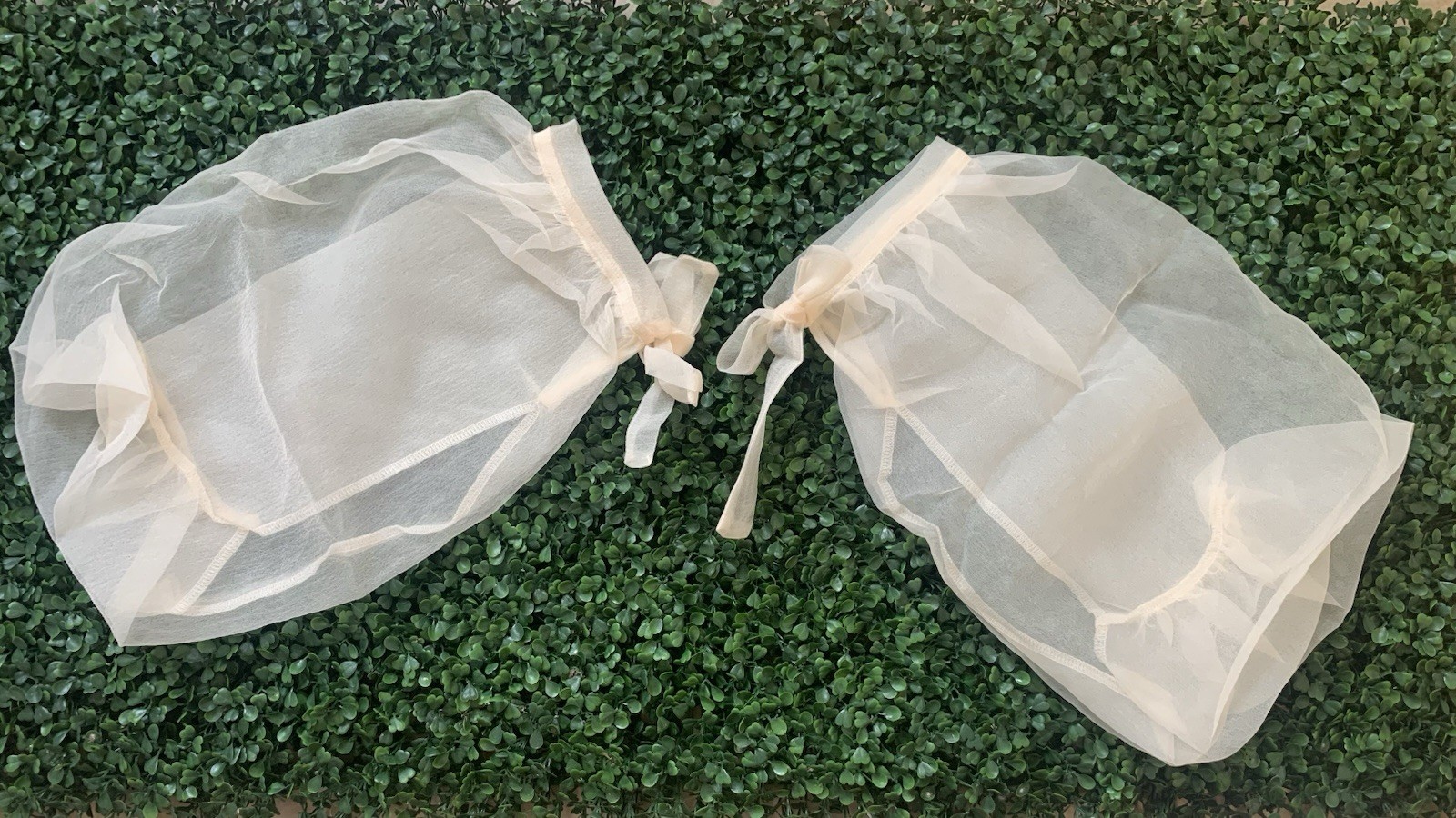 Vintage Sheer Nude Color Synthetic Mutton Puff Sleeve Accessory
