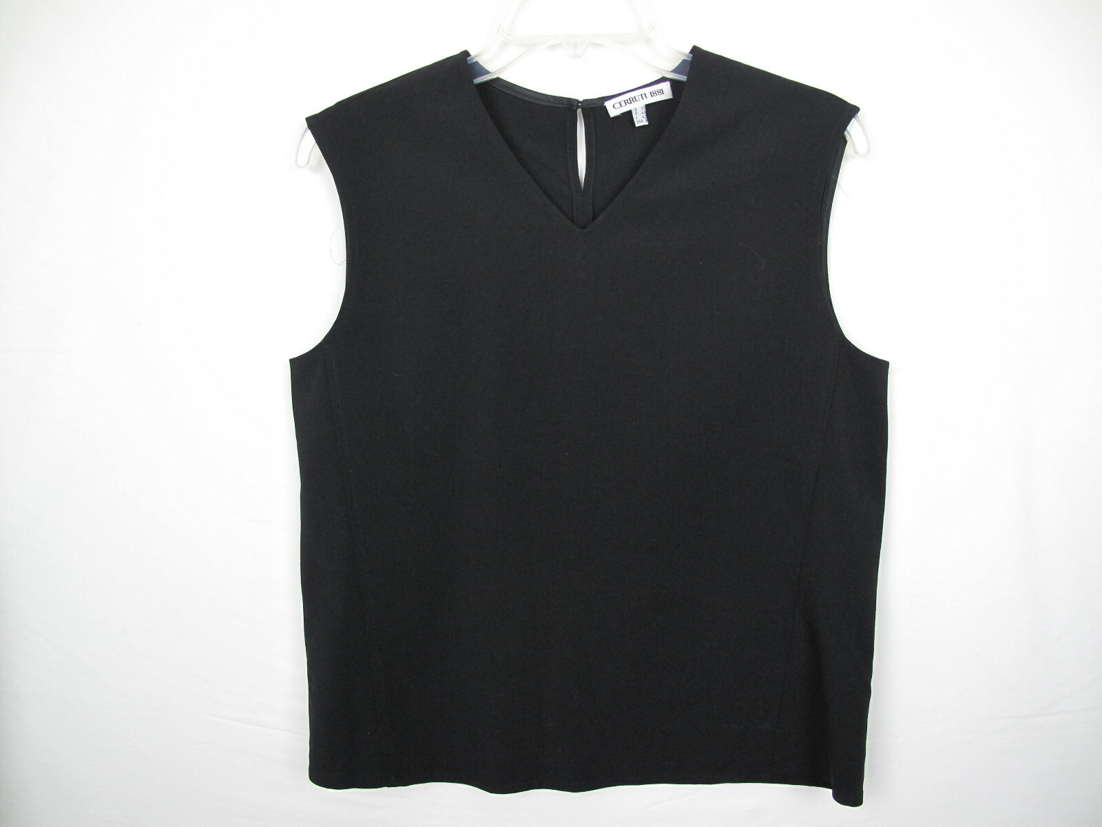 CERRUTI 1881 Womens Top Size 8 Black wool blend