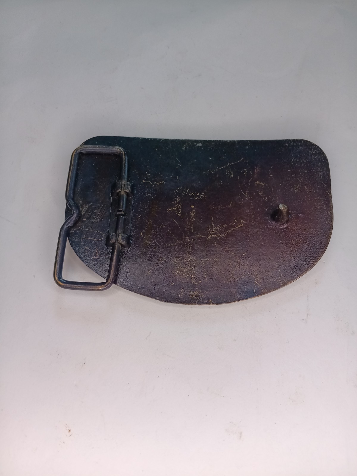 Vtg Raleigh Lights Cigarettes Belt Buckle RJ Reynolds Semi Truck Big Rig Trucker