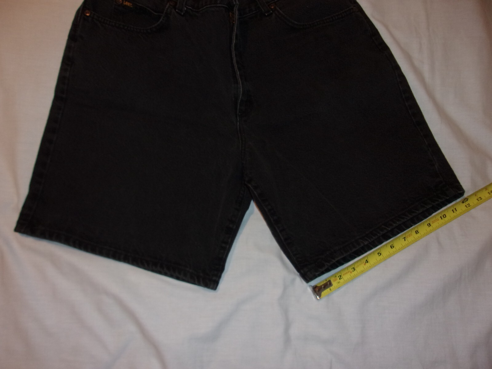 Lee Jeans Black Denim Shorts Men’s Made in USA Tagged 40w Actual 37×8 INV#J-104