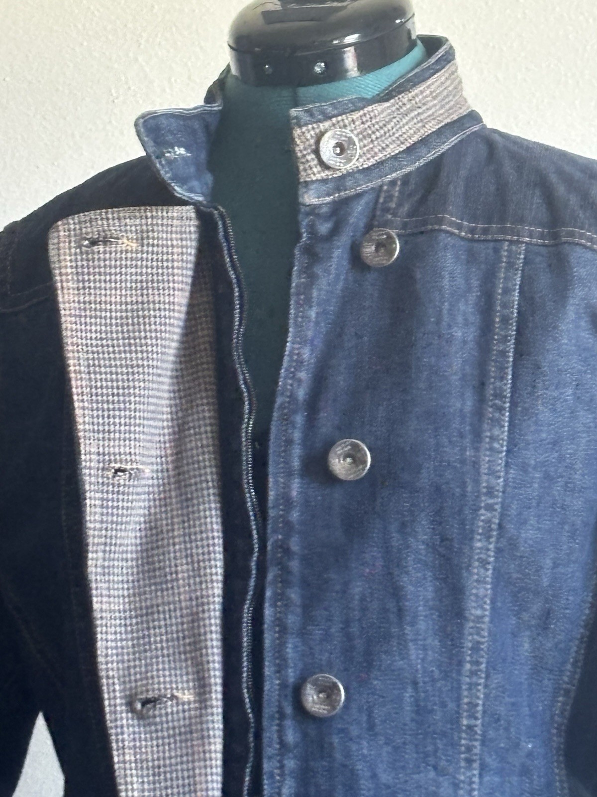 Vintage New Man France Jean Jacket Structured And Lined Size M US 8 EU 40 **read