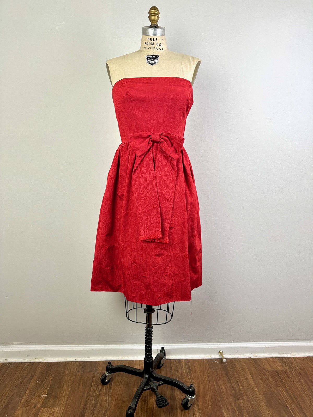 Vintage 60s Party Dress Red evening formal cocktail gown