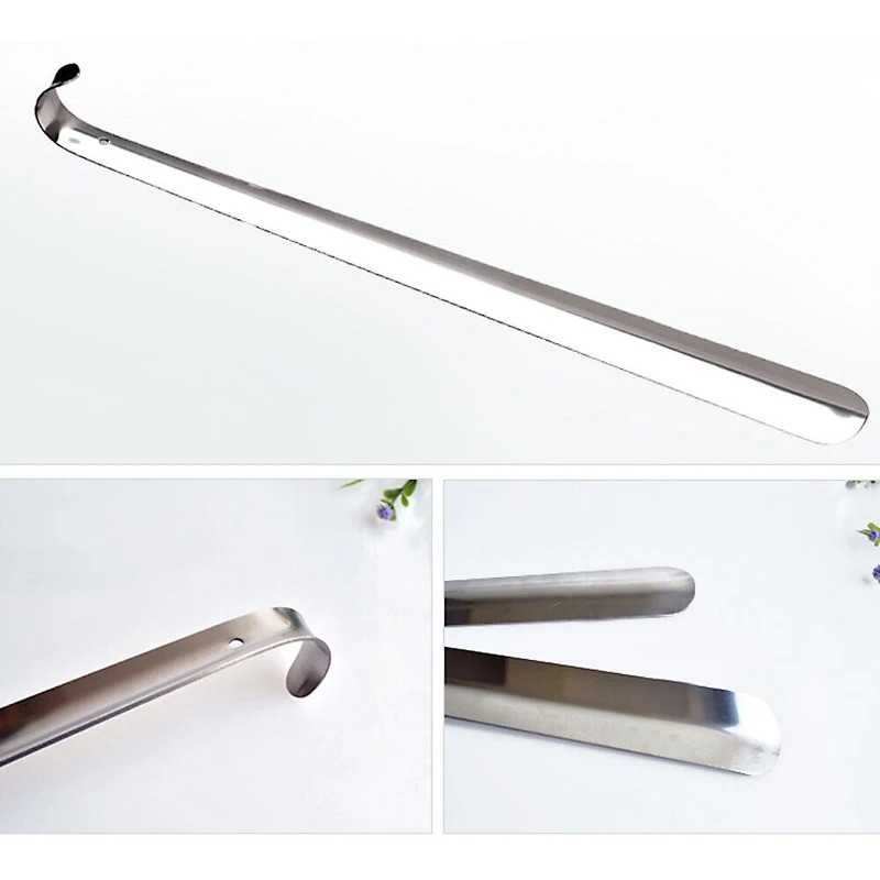 52cm Extra Long Handle Shoe Horn Stainless Steel Metal Shoes Remover
