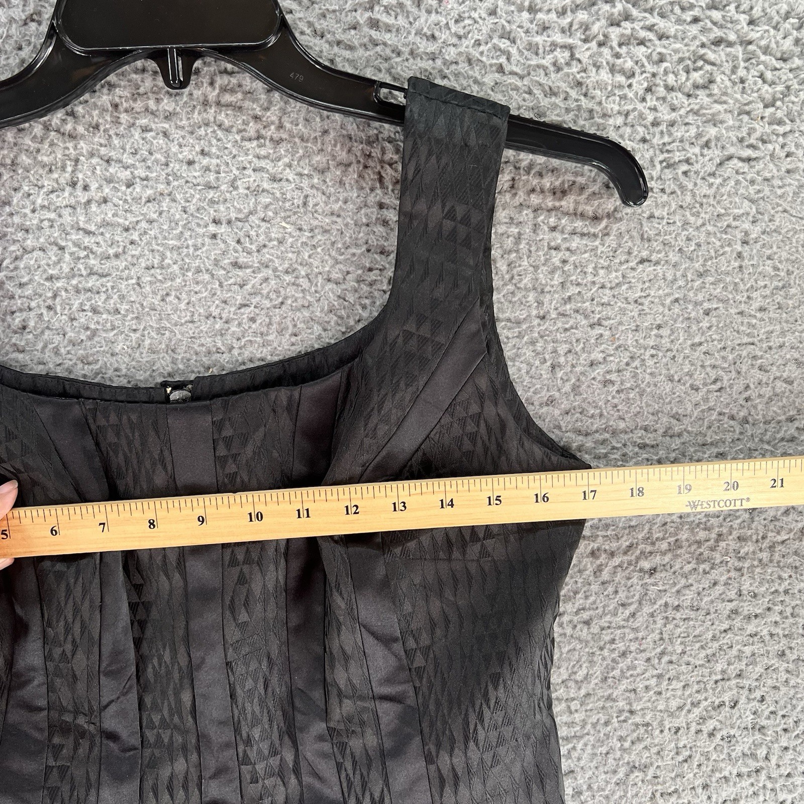 Eva Brazzi Black Jaquard Corset Top Small Boning Zip Up Whimsigoth Glam Rock Y2K