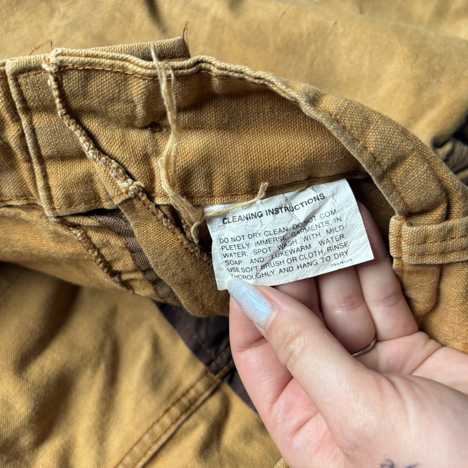 Vintage American Field Canvas Hunting Pants Mens As Is Worn Beige