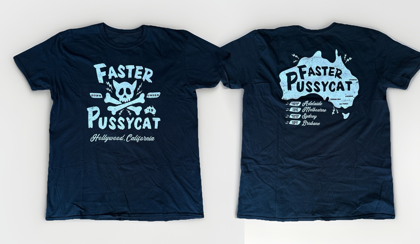 2 Sides Faster Pussycat Australia Tour Band T-Shirt Black All size S-5XL SE71