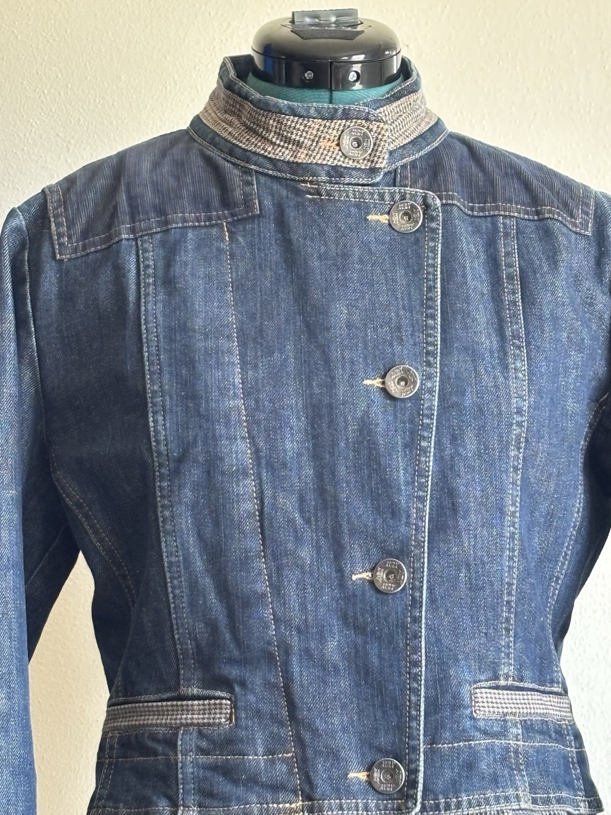 Vintage New Man France Jean Jacket Structured And Lined Size M US 8 EU 40 **read
