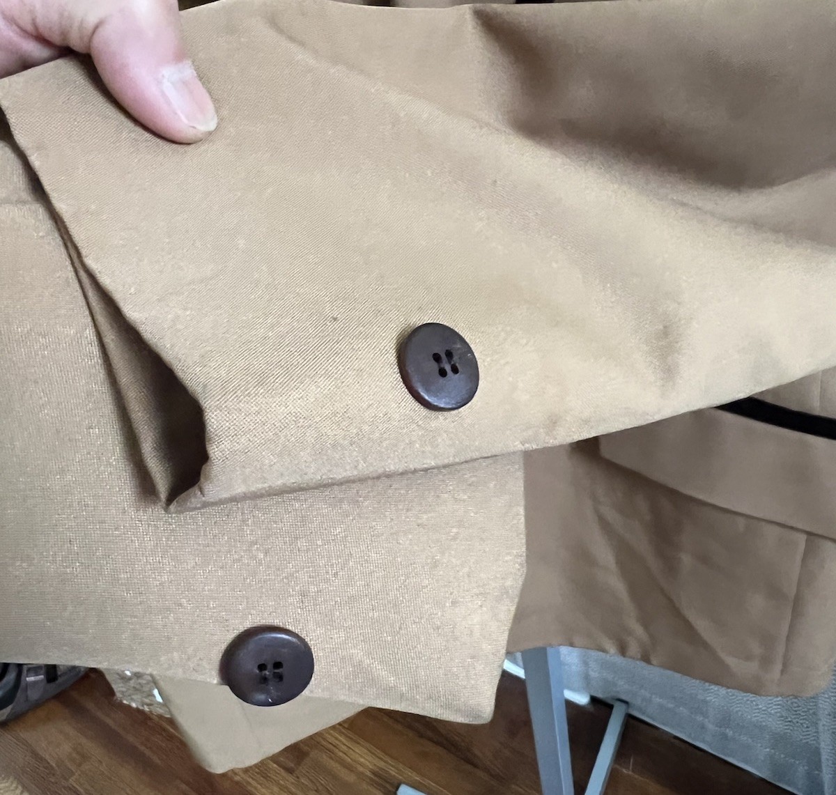 Vtg Men 70s After Six Brown Tan Tuxedo Jacket 42 X Long Velvet Collar One Button