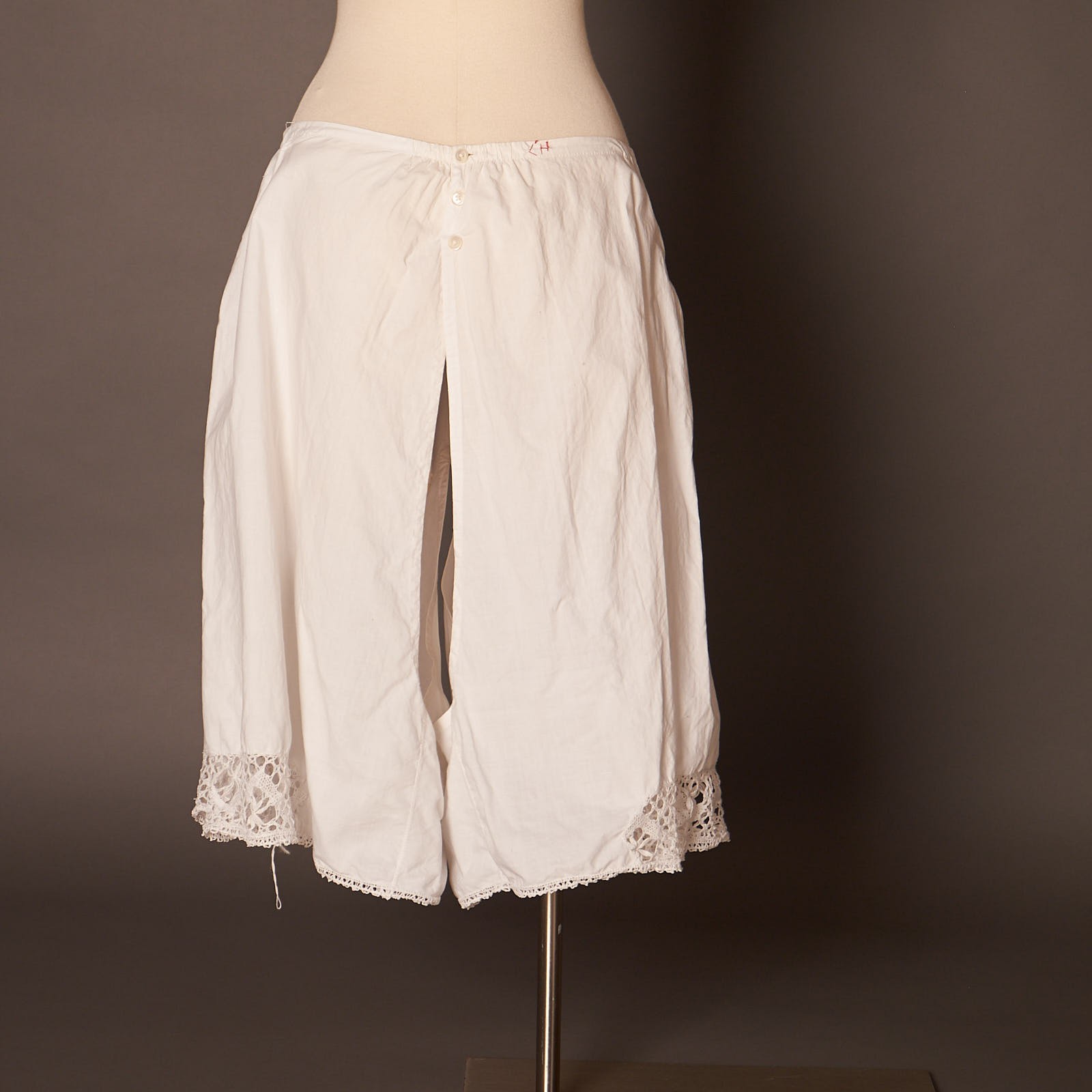 Victorian Split Back White Light Breezy Bloomers Shorts