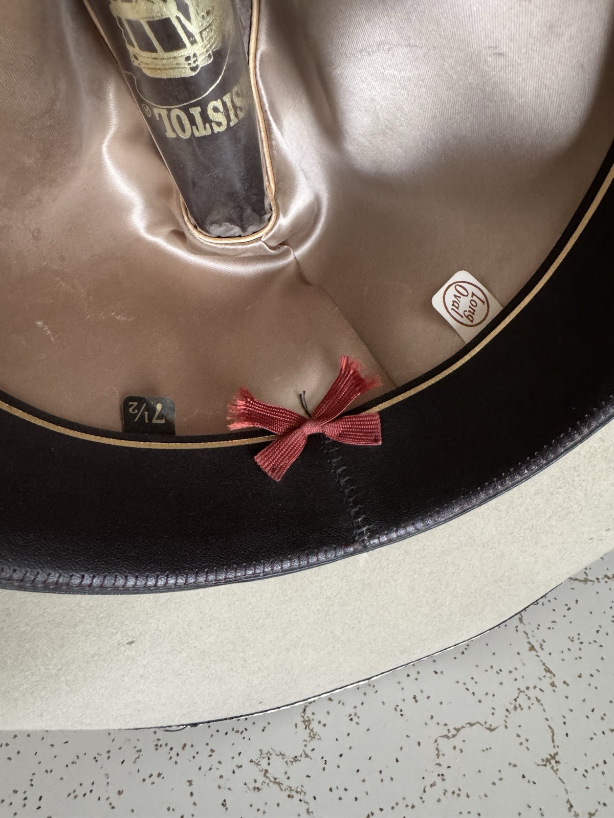 1970s Resistol Stagecoach 7 1/2 LONG OVAL Silverbelly Cowboy Western Hat 80s