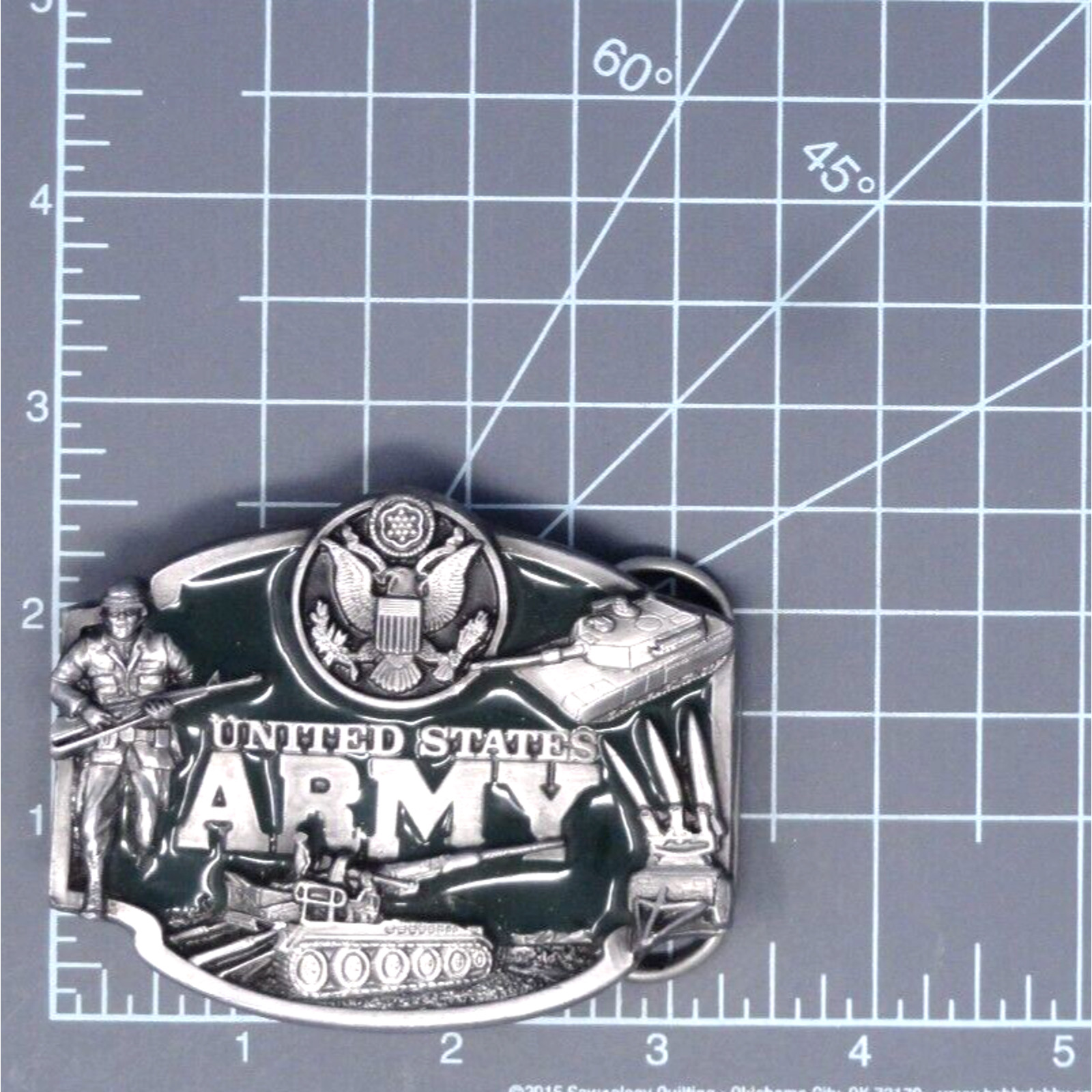 United States Army Belt Buckle US Military Seal Infantry Vtg 80s Siskiyou.TYC284