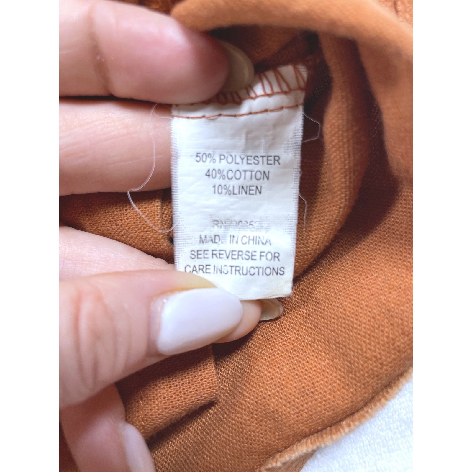 linen blend zip collar shirt dress mini sleeveless XLP rust brown 90s Y2K