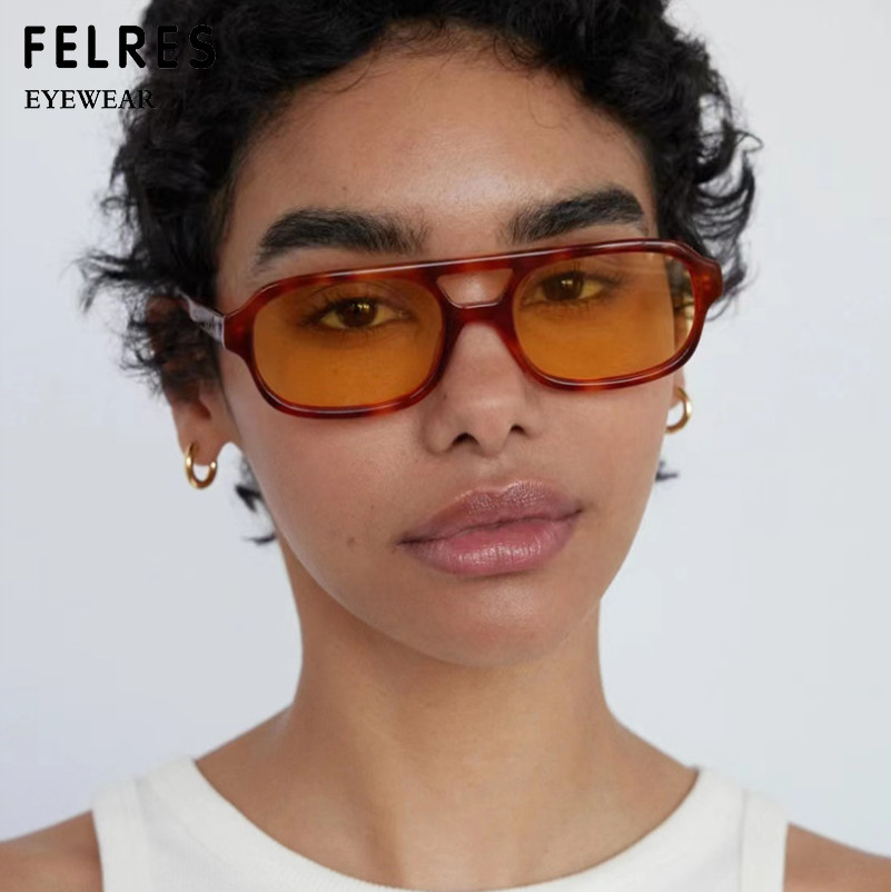 Classic Vintage Square Sunglasses for Women Men Retro 70s Shade Sunglasses