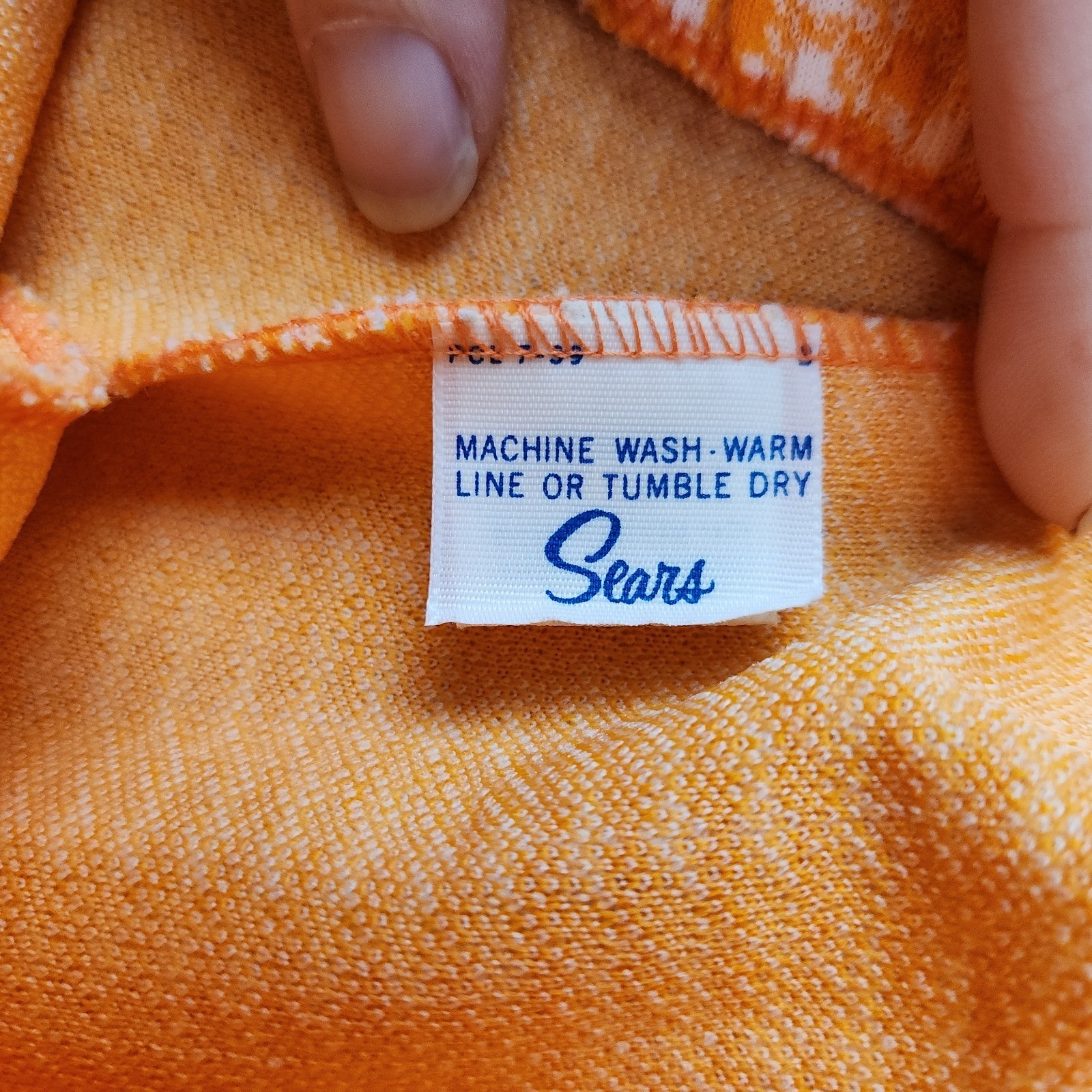 Sears True Vintage Bell Bottom Pants Women’s Small (10) 1960’s Orange Gingham